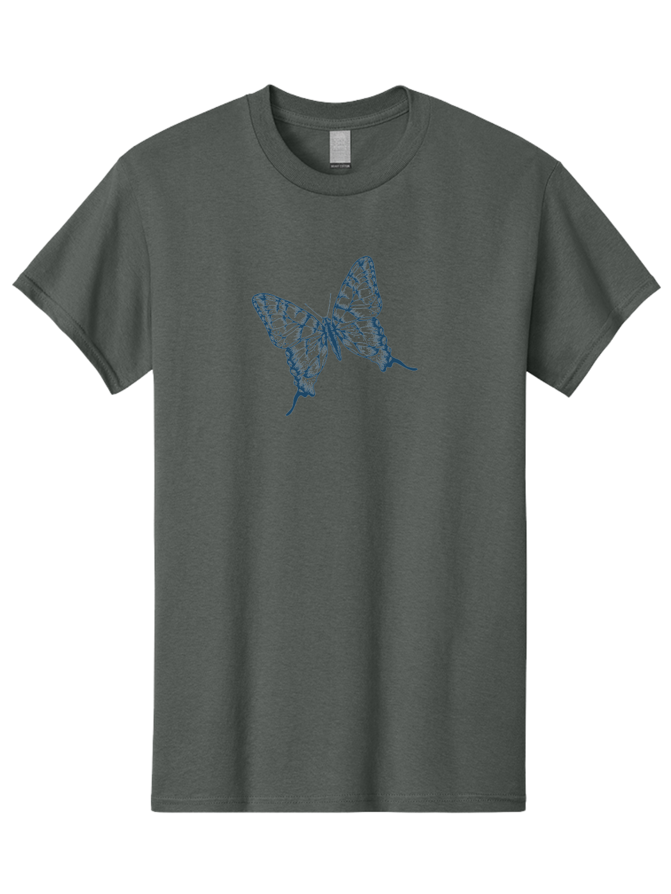 Butterfly 2 Men'S Graphic Tee, 100% Cotton, Comfortable Casual Summer Wear, Machine Washable, Butterfly With Transparent Wings, Intricate Details, Delicate Patterns, Abstract Design, Artistic Expression, Fragile Beauty, Aae165 3