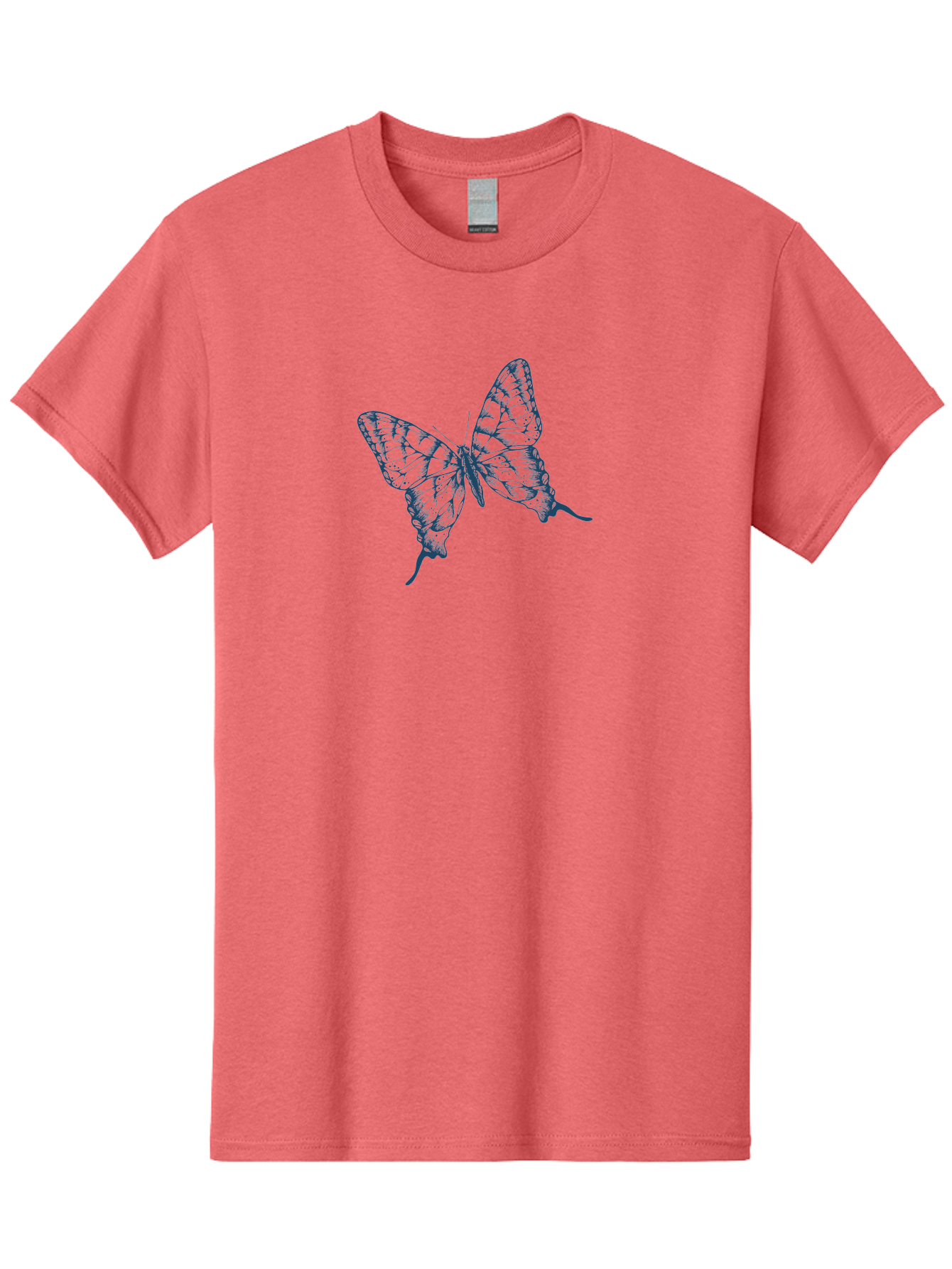 Butterfly 2 Men'S Graphic Tee, 100% Cotton, Comfortable Casual Summer Wear, Machine Washable, Butterfly With Transparent Wings, Intricate Details, Delicate Patterns, Abstract Design, Artistic Expression, Fragile Beauty, Aae165