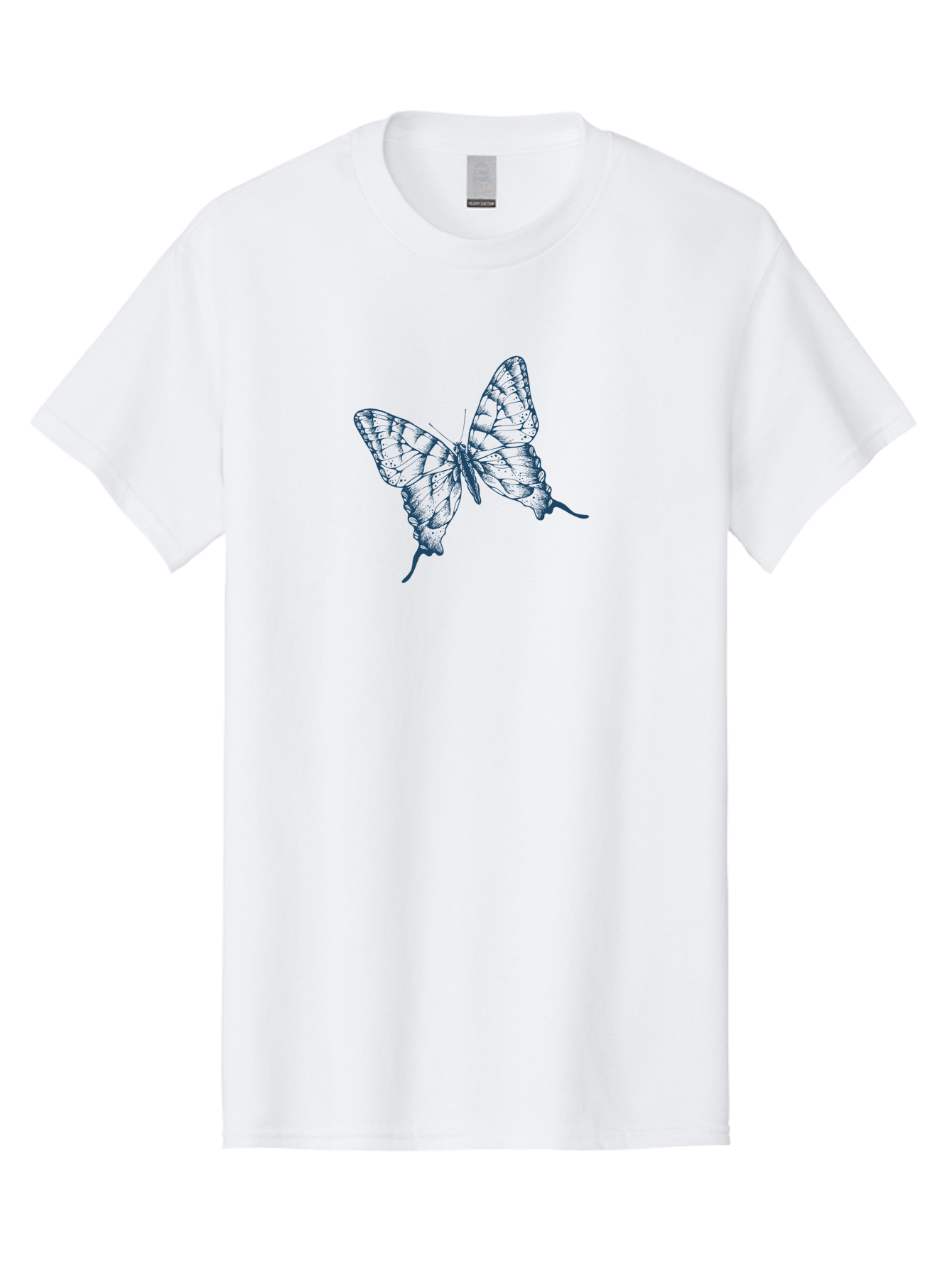 Butterfly 2 Men'S Graphic Tee, 100% Cotton, Comfortable Casual Summer Wear, Machine Washable, Butterfly With Transparent Wings, Intricate Details, Delicate Patterns, Abstract Design, Artistic Expression, Fragile Beauty, Aae165 23