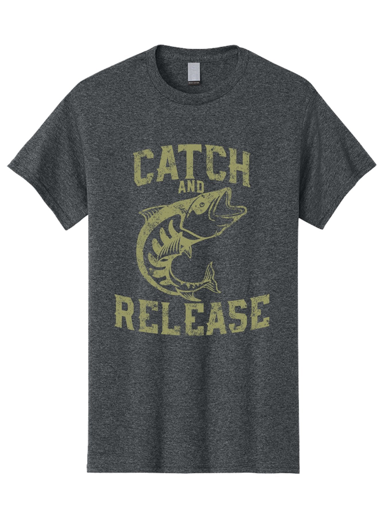 Catch And Release -Men Men'S Graphic Tee, 100% Cotton, Comfortable Casual Summer Wear, Machine Washable, Fishing, Outdoor Activity, Conservation Effort, Recreational Fishing, Catch And Release, Fish Illustration, Nature Preservation Aae169