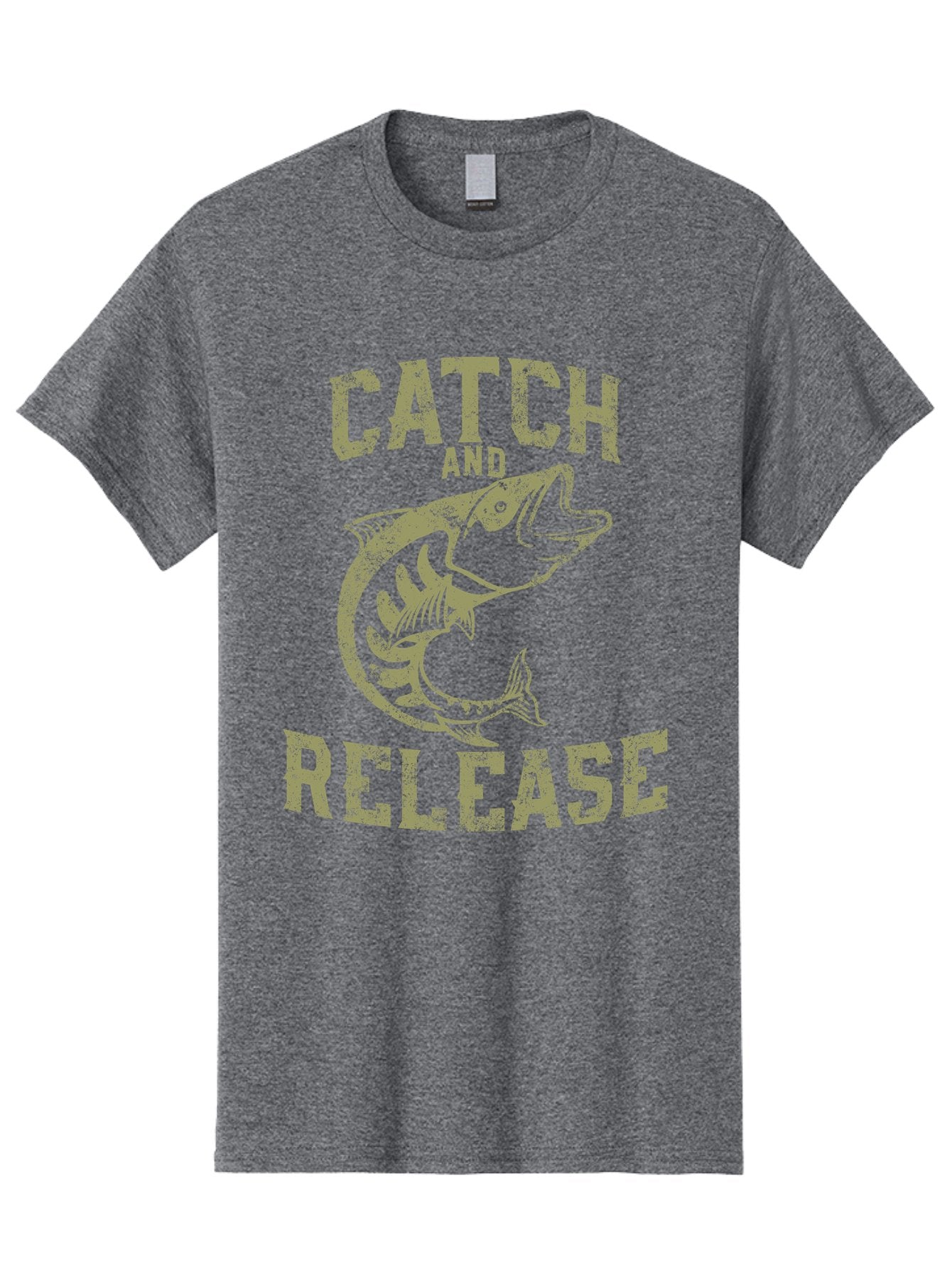 Catch And Release -Men Men'S Graphic Tee, 100% Cotton, Comfortable Casual Summer Wear, Machine Washable, Fishing, Outdoor Activity, Conservation Effort, Recreational Fishing, Catch And Release, Fish Illustration, Nature Preservation Aae169