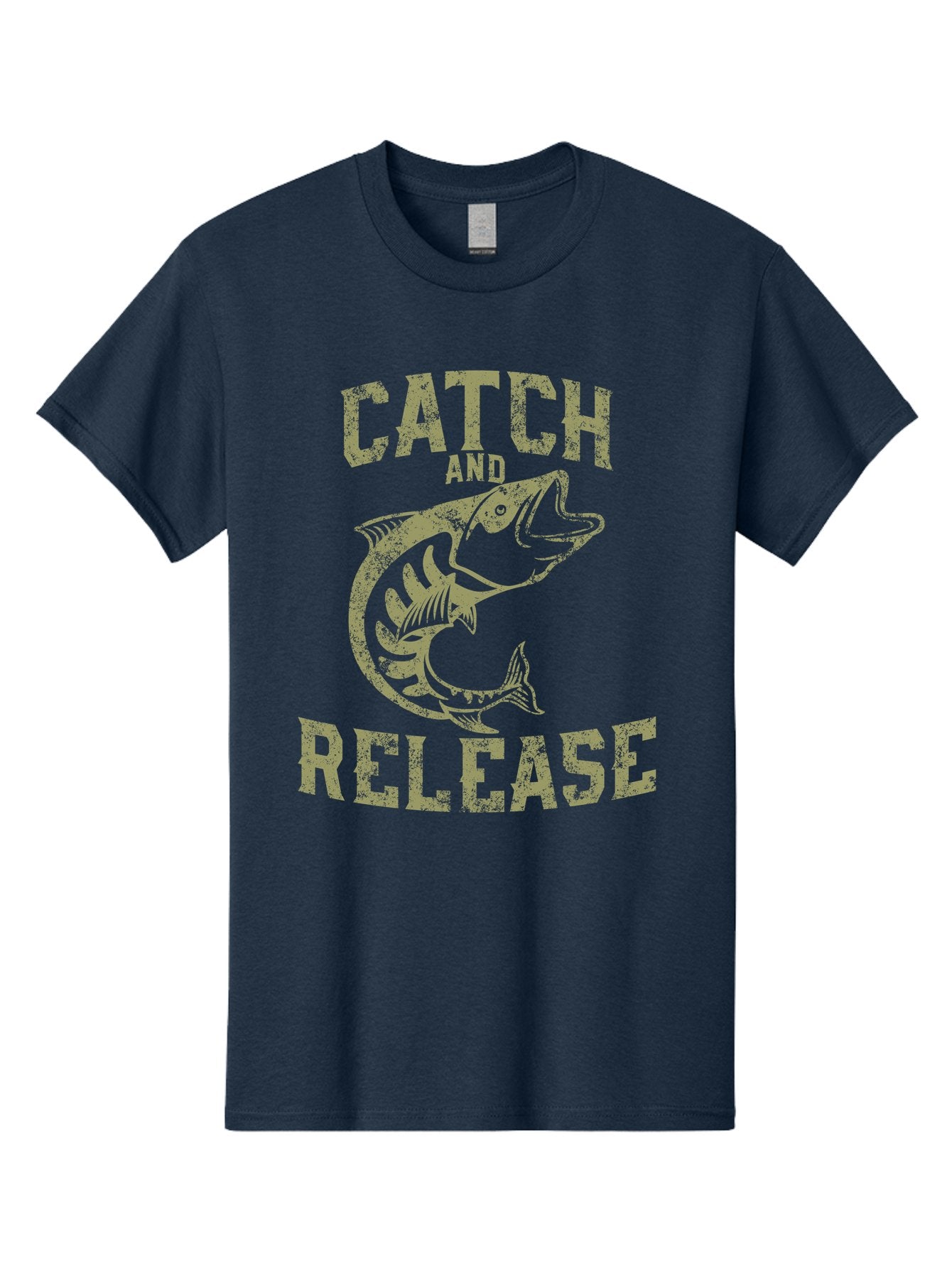 Catch And Release -Men Men'S Graphic Tee, 100% Cotton, Comfortable Casual Summer Wear, Machine Washable, Fishing, Outdoor Activity, Conservation Effort, Recreational Fishing, Catch And Release, Fish Illustration, Nature Preservation Aae169 6