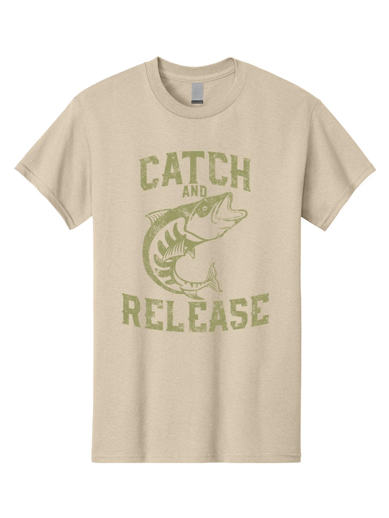 Catch And Release -Men Men'S Graphic Tee, 100% Cotton, Comfortable Casual Summer Wear, Machine Washable, Fishing, Outdoor Activity, Conservation Effort, Recreational Fishing, Catch And Release, Fish Illustration, Nature Preservation Aae169 4