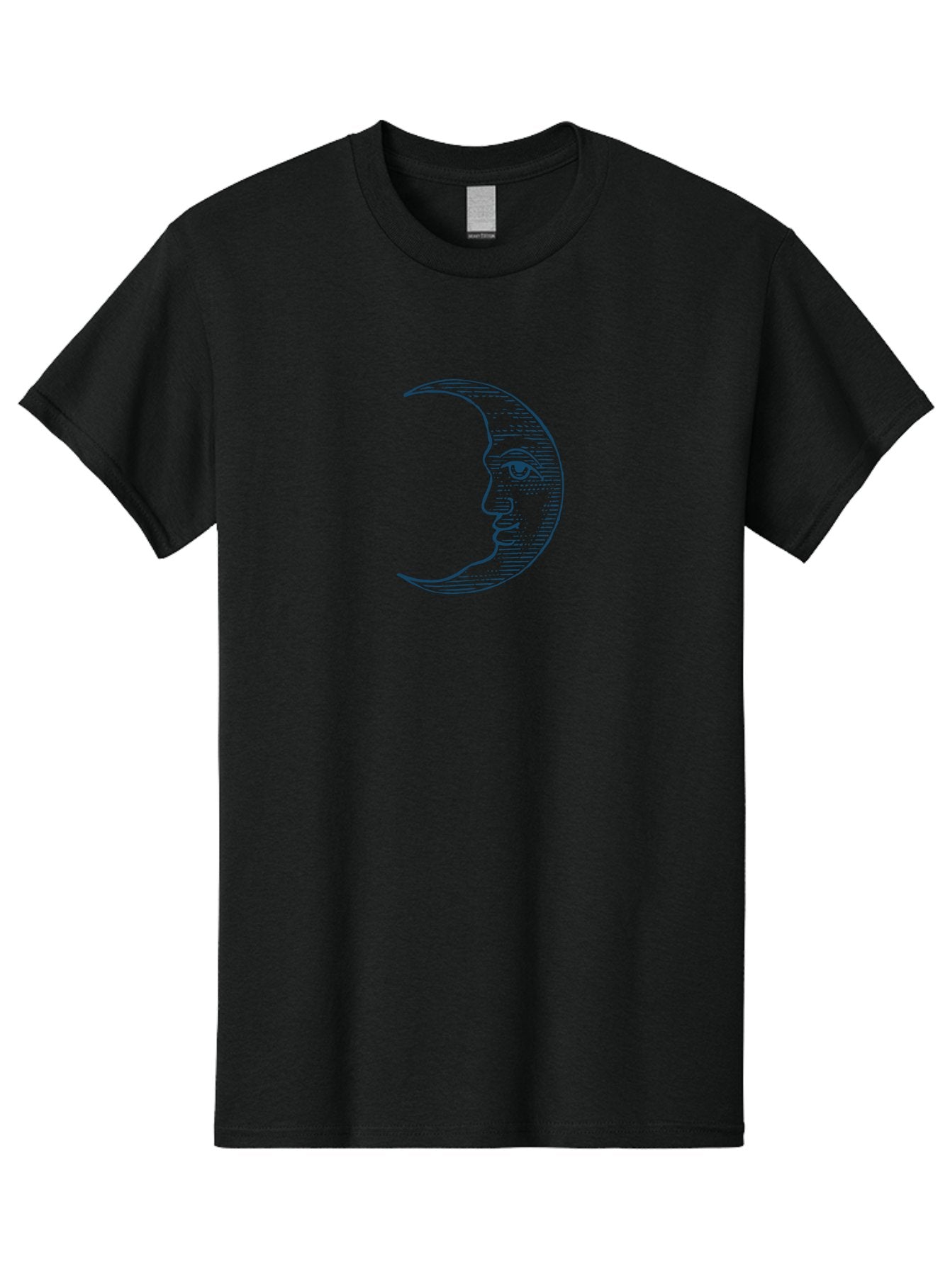 Celestial Moon Face Men'S Graphic Tee, 100% Cotton, Comfortable Casual Summer Wear, Machine Washable, Crescent Moon Face, Lunar Illustration, Moon With Human Face, Celestial Artwork, Mystical Symbol, Moon Phase, Astrology, Esoteric Art Aae172 12