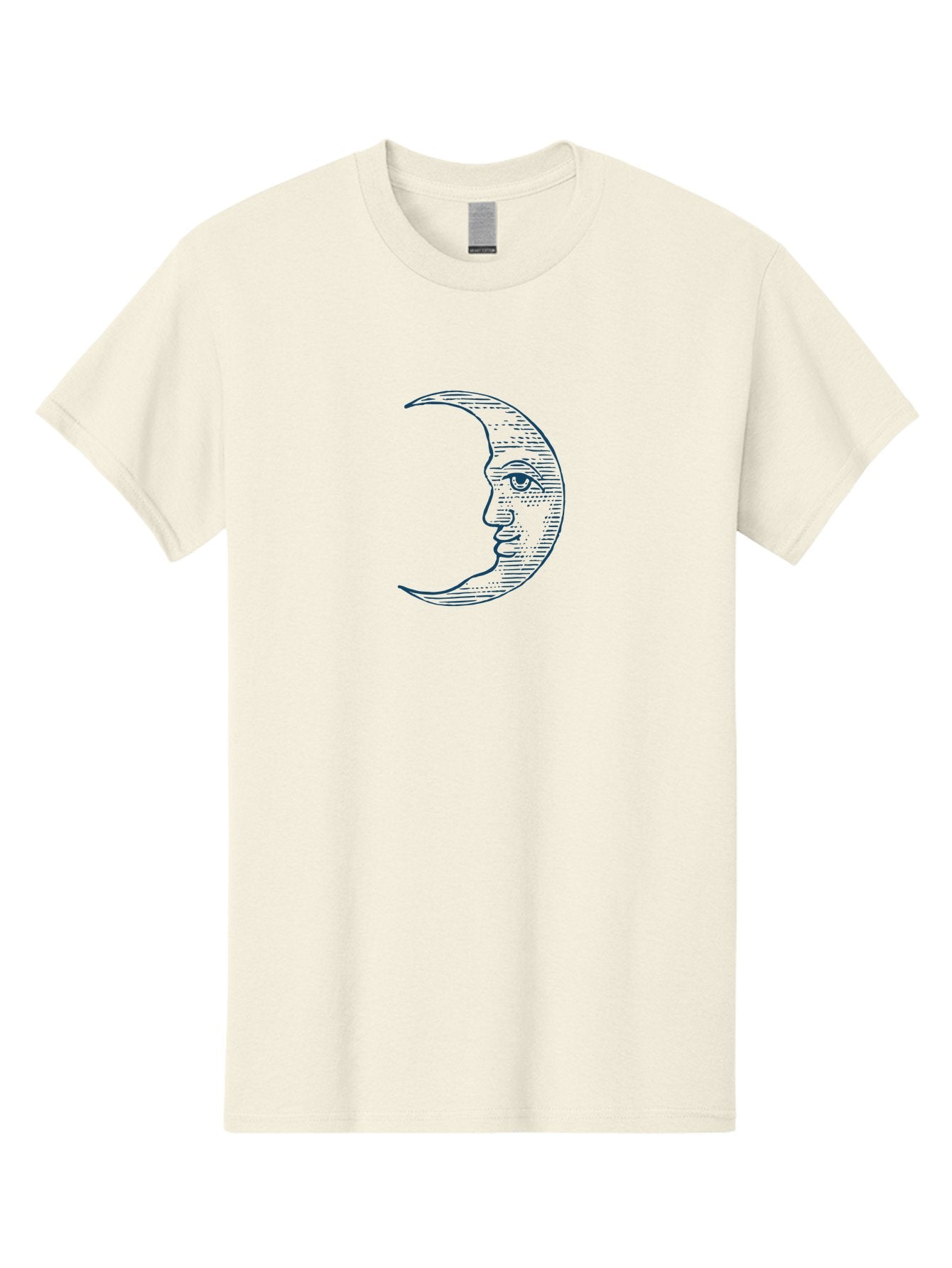Celestial Moon Face Men'S Graphic Tee, 100% Cotton, Comfortable Casual Summer Wear, Machine Washable, Crescent Moon Face, Lunar Illustration, Moon With Human Face, Celestial Artwork, Mystical Symbol, Moon Phase, Astrology, Esoteric Art Aae172 4