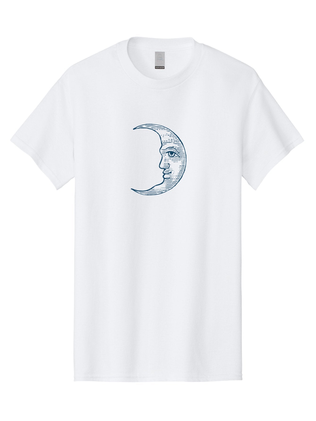 Celestial Moon Face Men'S Graphic Tee, 100% Cotton, Comfortable Casual Summer Wear, Machine Washable, Crescent Moon Face, Lunar Illustration, Moon With Human Face, Celestial Artwork, Mystical Symbol, Moon Phase, Astrology, Esoteric Art Aae172 9