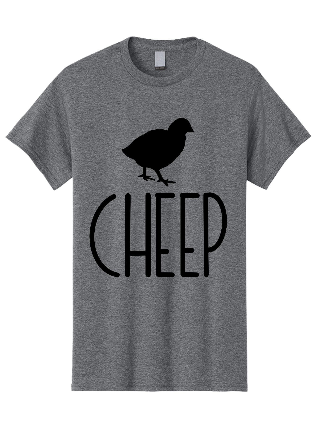 Cheep Men'S Graphic Tee, 100% Cotton, Comfortable Casual Summer Wear, Machine Washable, Chick Silhouette, Cheep Logo, Poultry Branding, Simple Design, Bold Typography, Farm Animal, Minimalistic Art Aae178 21