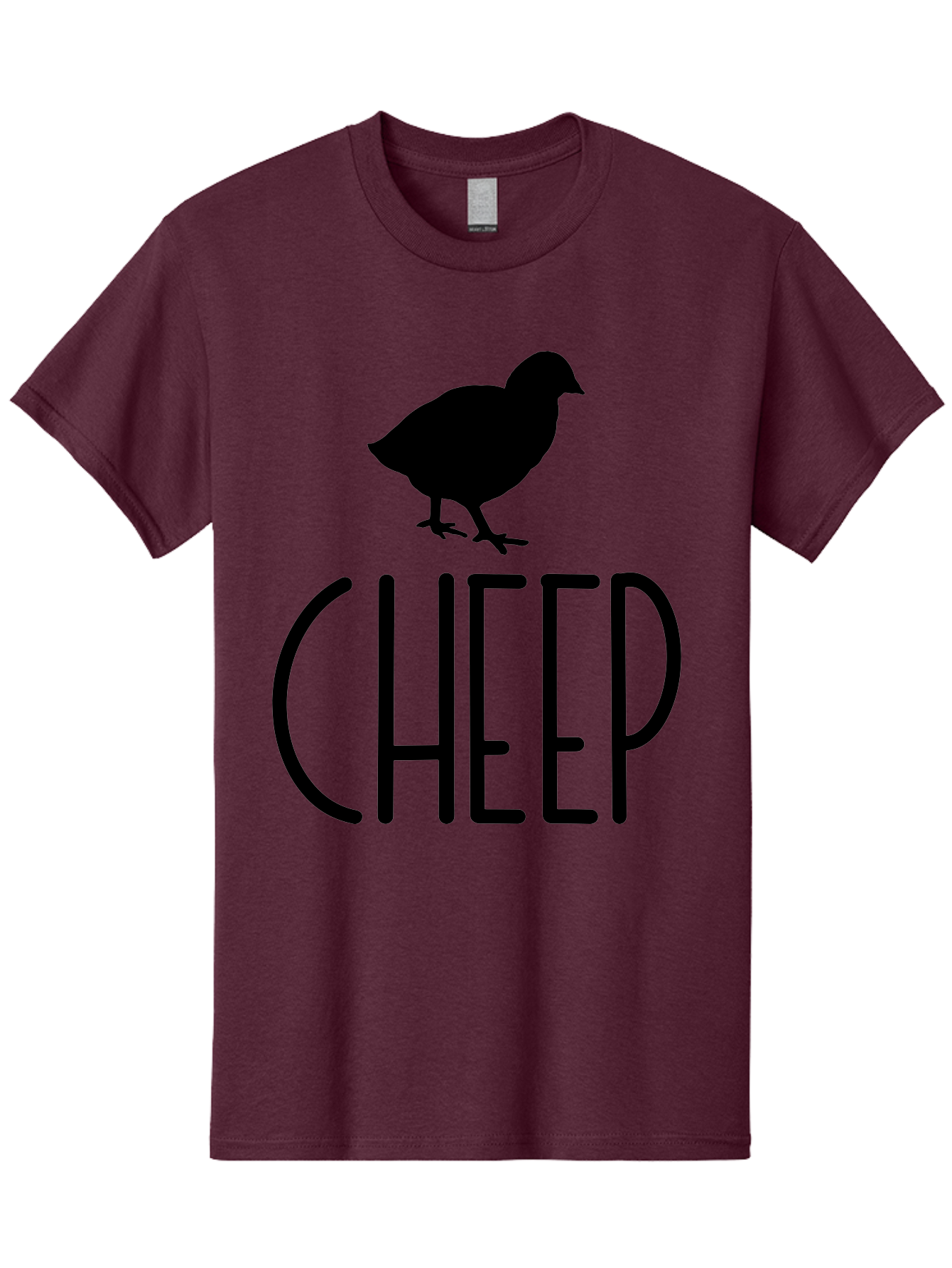 Cheep Men'S Graphic Tee, 100% Cotton, Comfortable Casual Summer Wear, Machine Washable, Chick Silhouette, Cheep Logo, Poultry Branding, Simple Design, Bold Typography, Farm Animal, Minimalistic Art Aae178 19