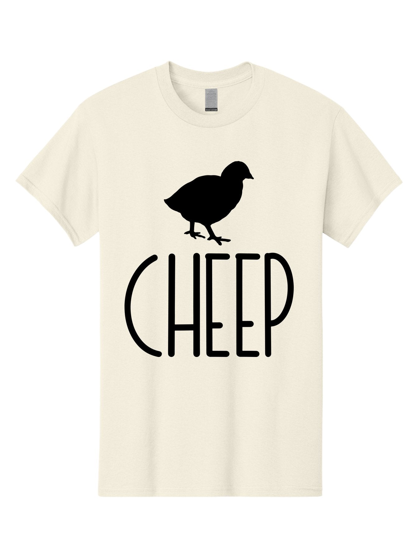 Cheep Men'S Graphic Tee, 100% Cotton, Comfortable Casual Summer Wear, Machine Washable, Chick Silhouette, Cheep Logo, Poultry Branding, Simple Design, Bold Typography, Farm Animal, Minimalistic Art Aae178 11