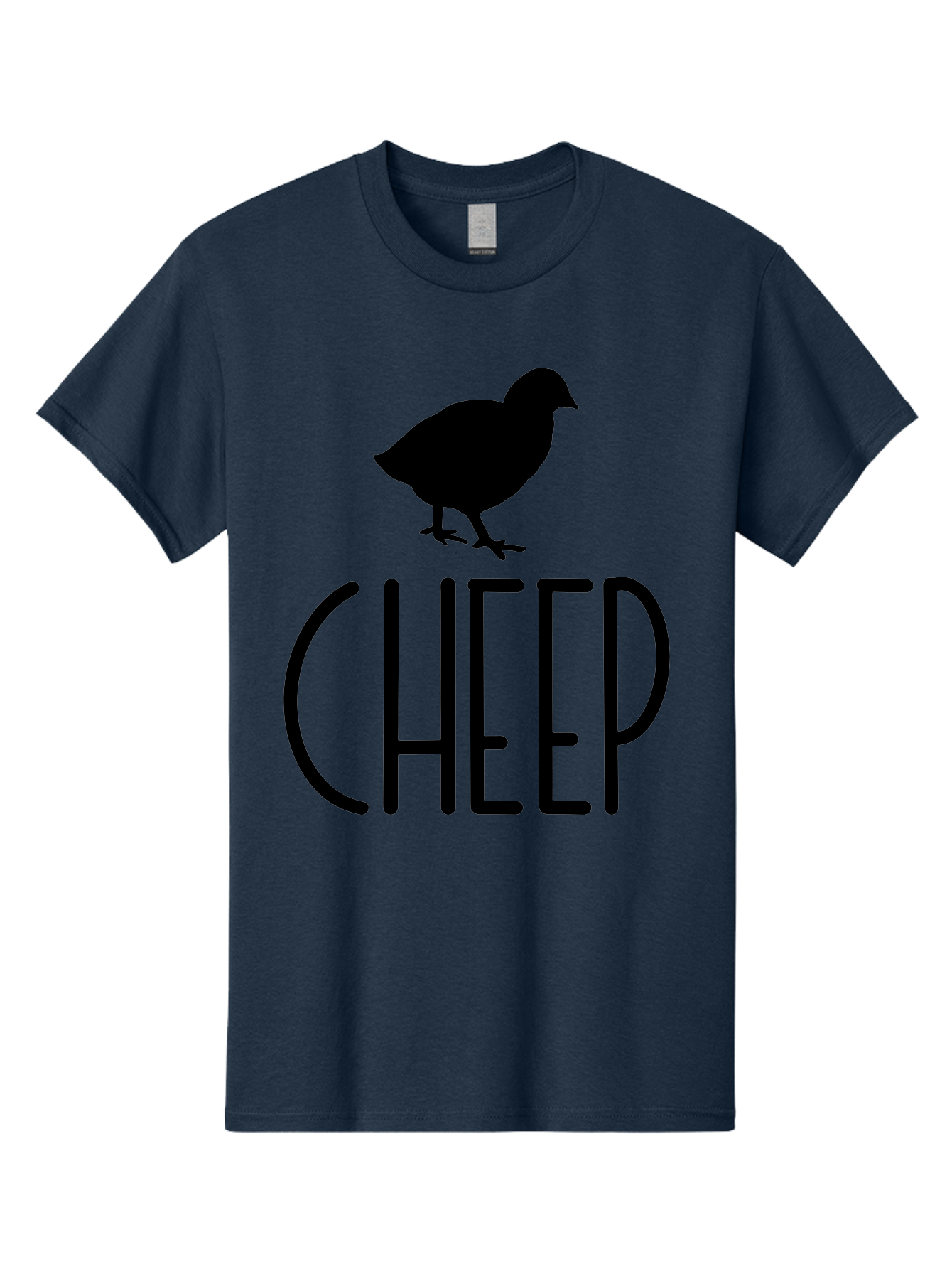 Cheep Men'S Graphic Tee, 100% Cotton, Comfortable Casual Summer Wear, Machine Washable, Chick Silhouette, Cheep Logo, Poultry Branding, Simple Design, Bold Typography, Farm Animal, Minimalistic Art Aae178 27