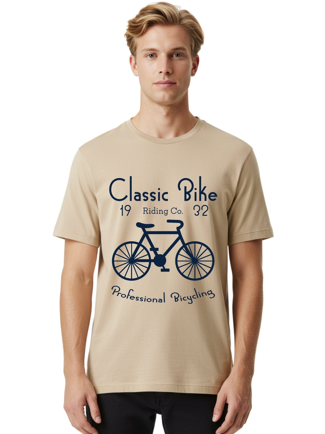 Classic Bike -Men Men'S Graphic Tee, 100% Cotton, Comfortable Casual Summer Wear, Machine Washable, Vintage Bicycle, Professional Bicycling, Classic Bike Riding, Cycling Company, Bike Enthusiasts, Retro Bike Design, Cycling Culture, Aae184 17