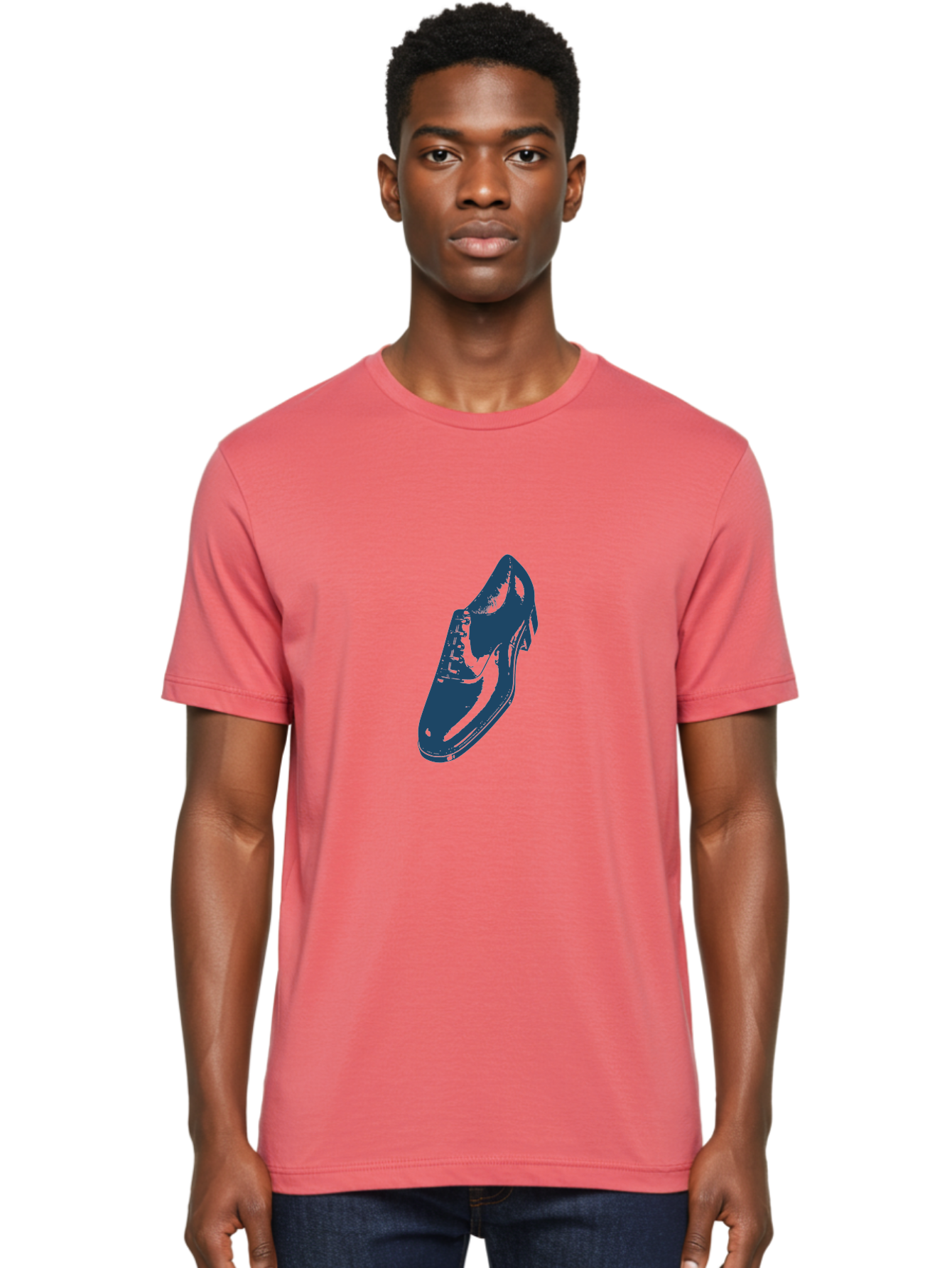 Classic Oxford Dress Shoe 2 Men'S Graphic Tee, 100% Cotton, Comfortable Casual Summer Wear, Machine Washable, Blue Shoes, Athletic Footwear, Sneaker Design, Fashion Accessory, Modern Style, Minimalist Graphic, Streetwear, Casual Wear Aae190 6