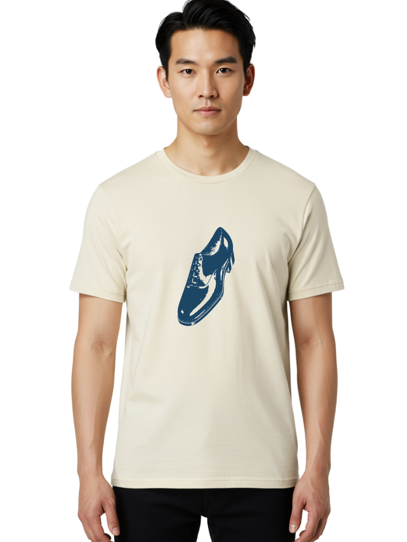Classic Oxford Dress Shoe 2 Men'S Graphic Tee, 100% Cotton, Comfortable Casual Summer Wear, Machine Washable, Blue Shoes, Athletic Footwear, Sneaker Design, Fashion Accessory, Modern Style, Minimalist Graphic, Streetwear, Casual Wear Aae190 14