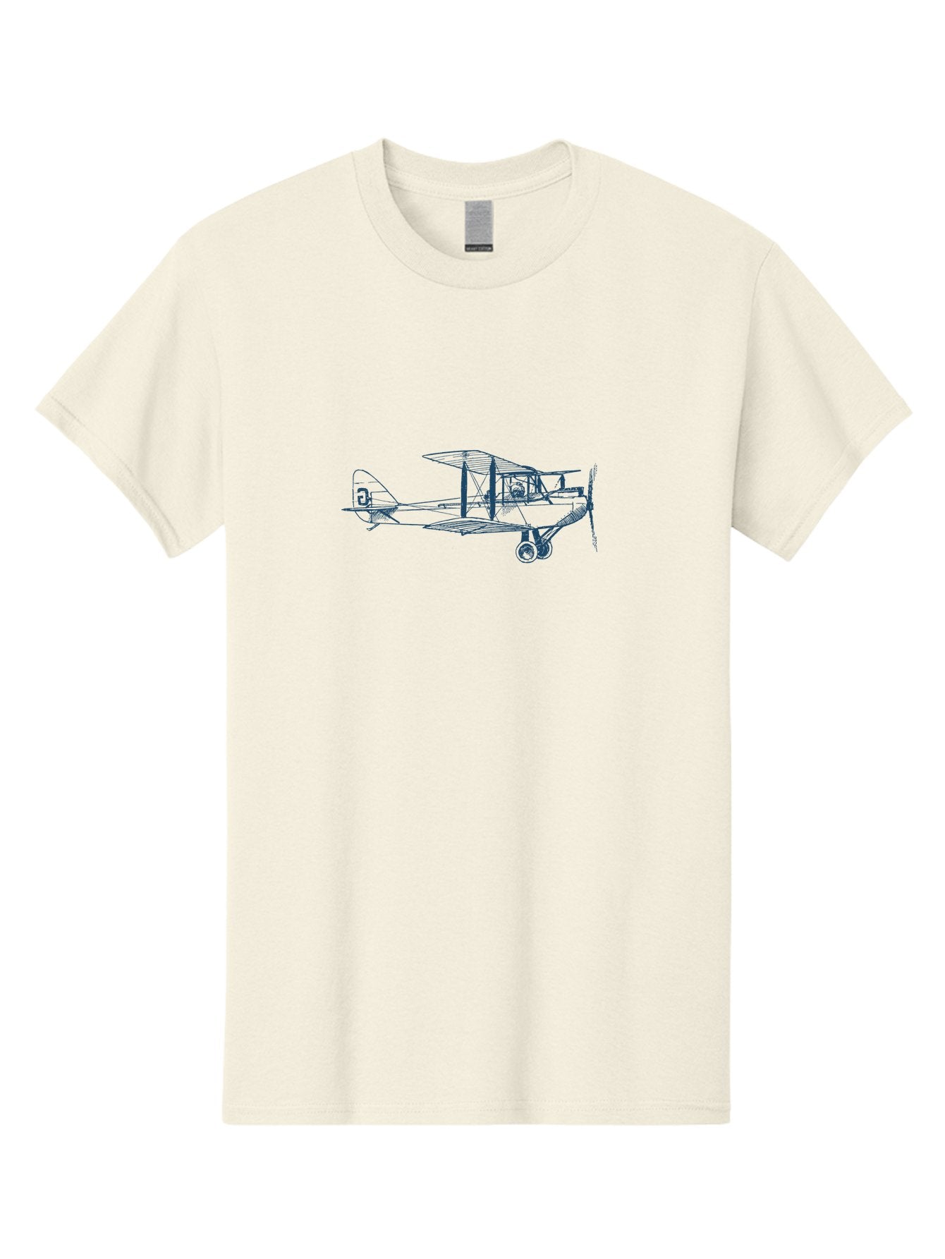 Classic Pilot Plane Men'S Graphic Tee, 100% Cotton, Comfortable Casual Summer Wear, Machine Washable, Vintage Biplane, Classic Aircraft Design, Historical Aviation, Sopwith Camel, Ww1 Fighter Plane, Military Aircraft, Historical Flight, Aae191
