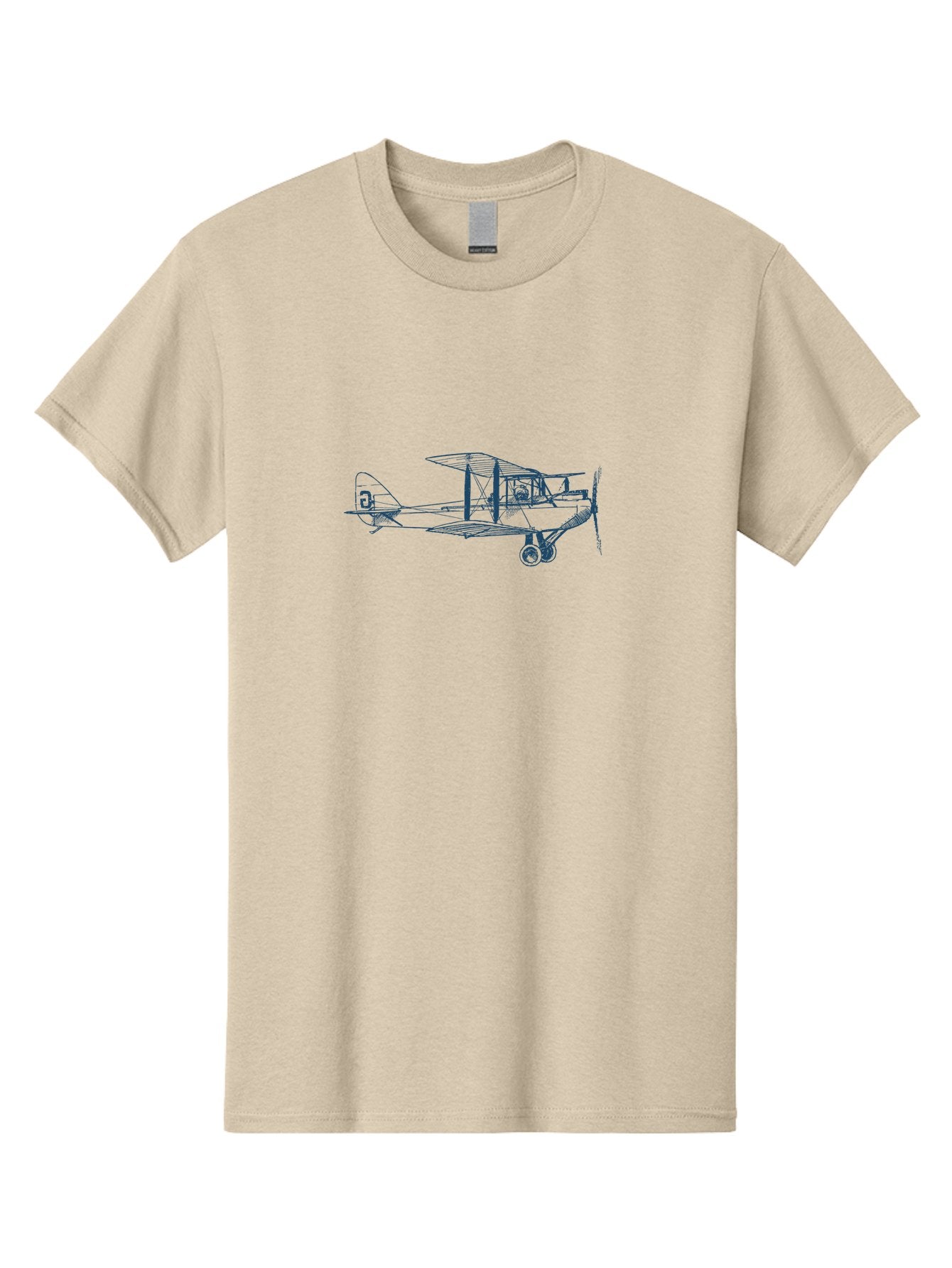 Classic Pilot Plane Men'S Graphic Tee, 100% Cotton, Comfortable Casual Summer Wear, Machine Washable, Vintage Biplane, Classic Aircraft Design, Historical Aviation, Sopwith Camel, Ww1 Fighter Plane, Military Aircraft, Historical Flight, Aae191 12