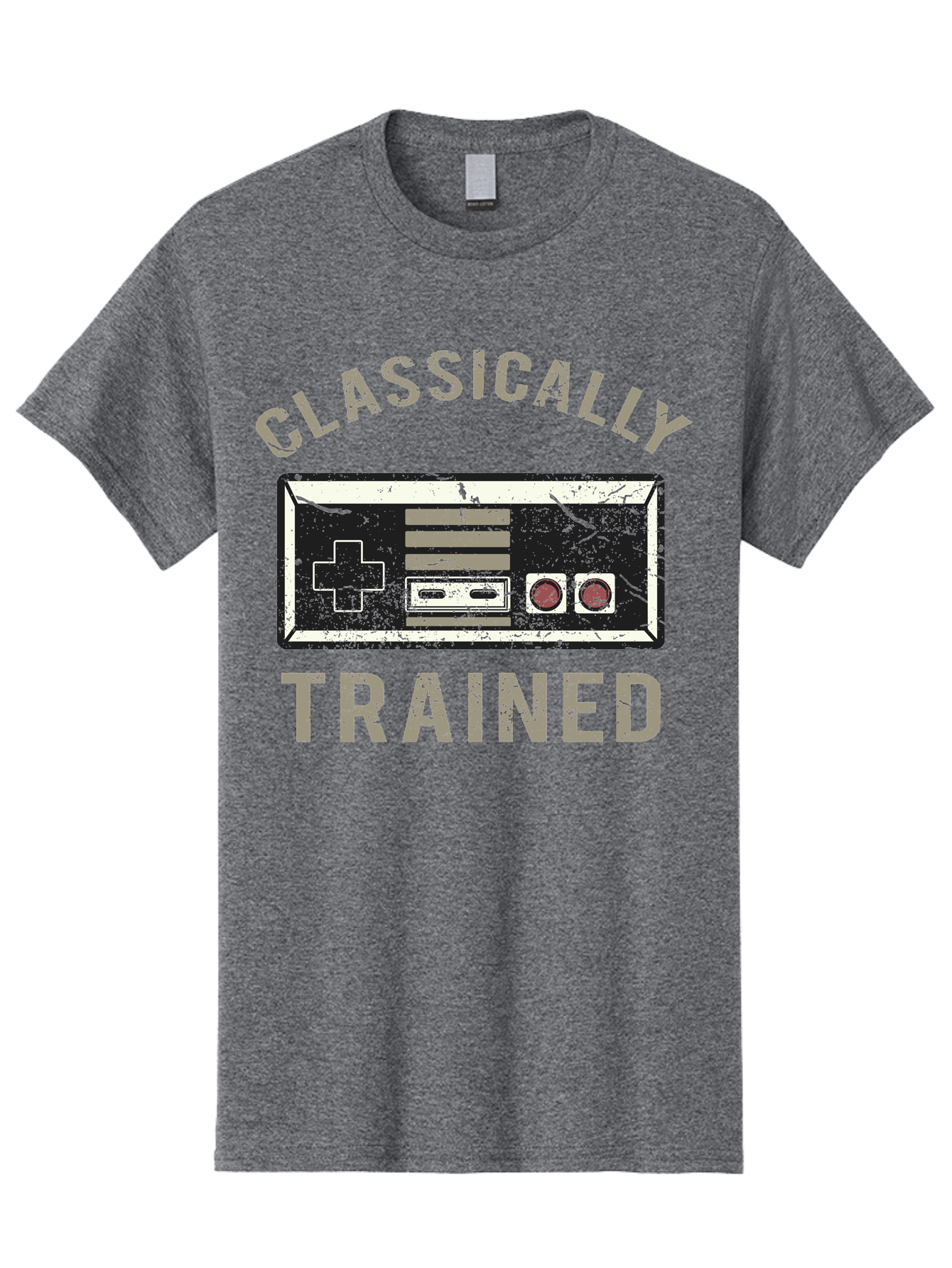 Classically Trained Distressed -Men Men'S Graphic Tee, 100% Cotton, Comfortable Casual Summer Wear, Machine Washable, Retro Video Game Controller, Vintage Gaming, Classic Games, Nostalgic Design, Retro Aesthetic, Gaming Nostalgia, Aae194 17