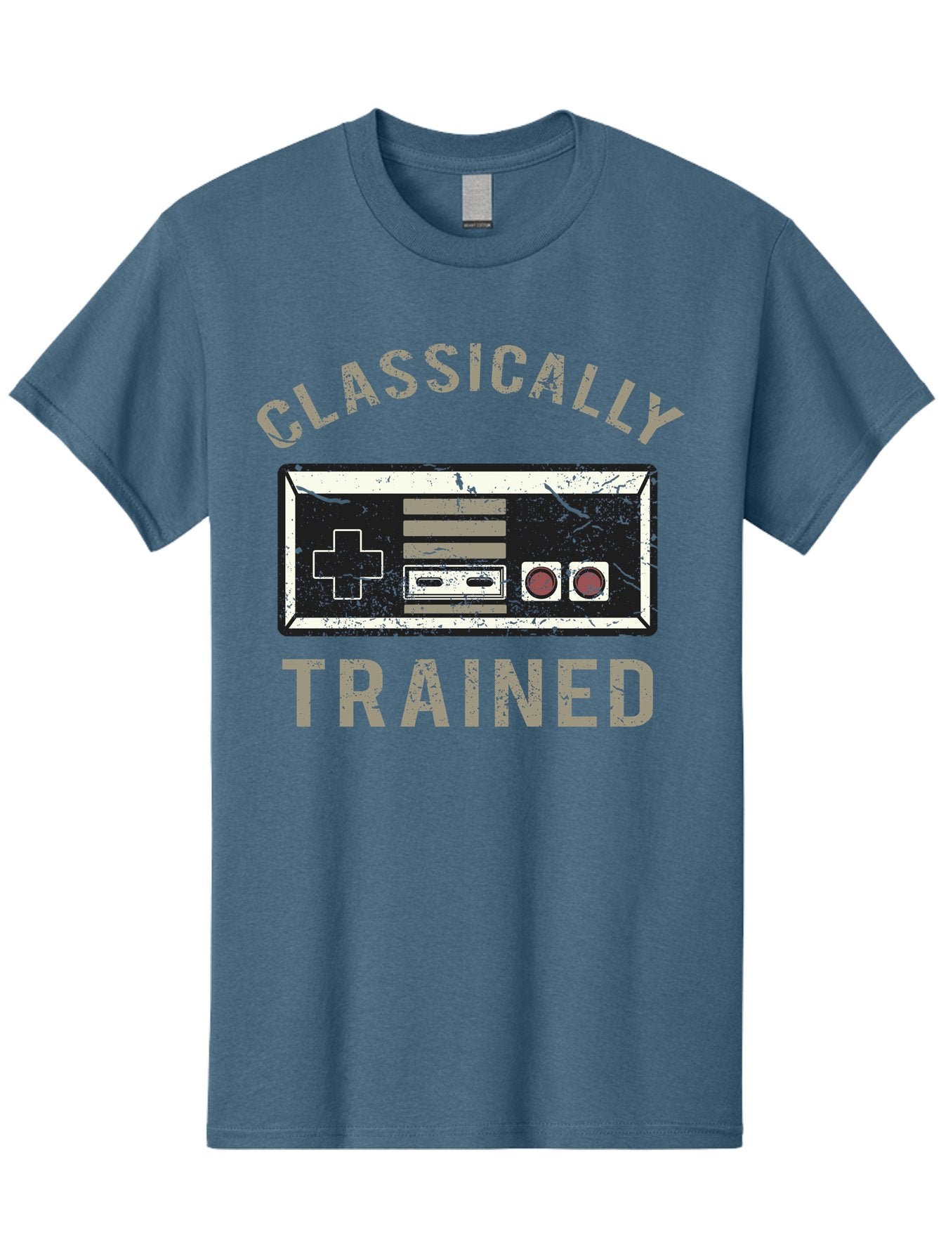 Classically Trained Distressed -Men Men'S Graphic Tee, 100% Cotton, Comfortable Casual Summer Wear, Machine Washable, Retro Video Game Controller, Vintage Gaming, Classic Games, Nostalgic Design, Retro Aesthetic, Gaming Nostalgia, Aae194 7