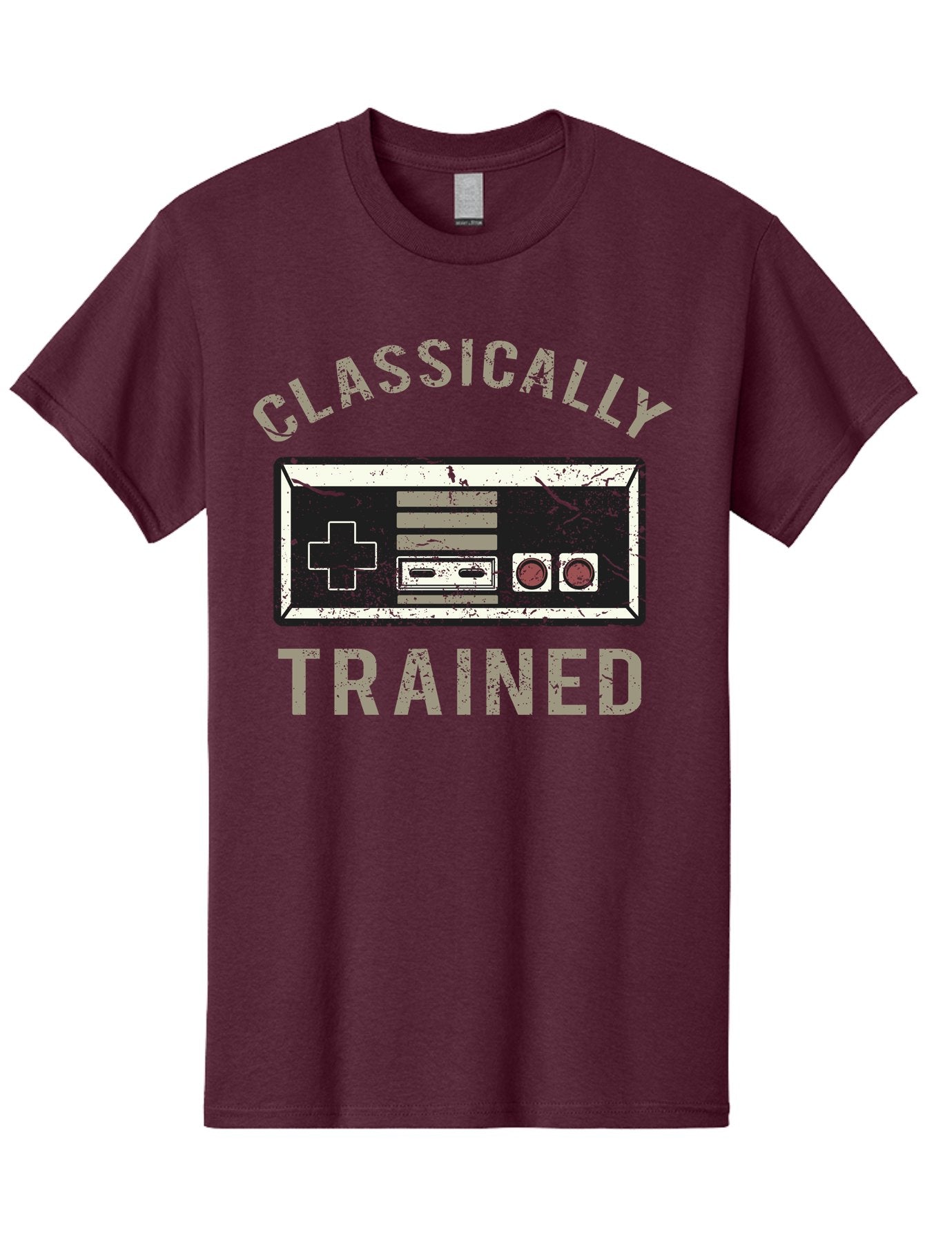 Classically Trained Distressed -Men Men'S Graphic Tee, 100% Cotton, Comfortable Casual Summer Wear, Machine Washable, Retro Video Game Controller, Vintage Gaming, Classic Games, Nostalgic Design, Retro Aesthetic, Gaming Nostalgia, Aae194 6