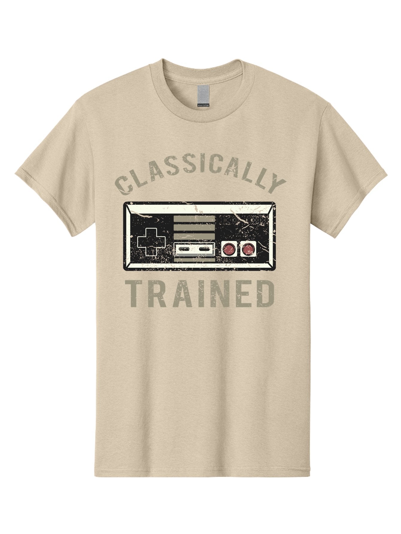 Classically Trained Distressed -Men Men'S Graphic Tee, 100% Cotton, Comfortable Casual Summer Wear, Machine Washable, Retro Video Game Controller, Vintage Gaming, Classic Games, Nostalgic Design, Retro Aesthetic, Gaming Nostalgia, Aae194 5