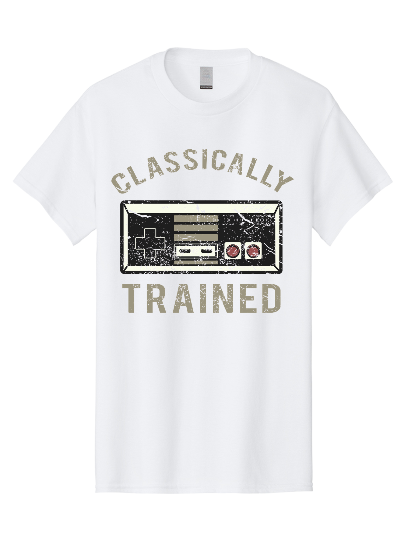 Classically Trained Distressed -Men Men'S Graphic Tee, 100% Cotton, Comfortable Casual Summer Wear, Machine Washable, Retro Video Game Controller, Vintage Gaming, Classic Games, Nostalgic Design, Retro Aesthetic, Gaming Nostalgia, Aae194 15