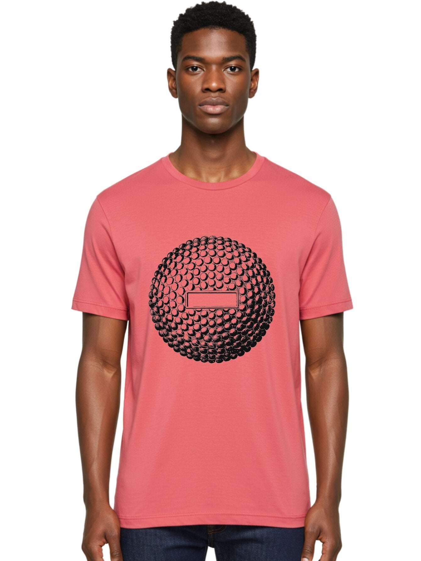 Clubshot Men'S Graphic Tee, 100% Cotton, Comfortable Casual Summer Wear, Machine Washable, Golf Ball, Textured Surface, Dimpled Pattern, Blank Label, Rectangular Shape, 3D Illustration, Graphic Design Element, Sports Imagery, Placeholder Text Aae196 25