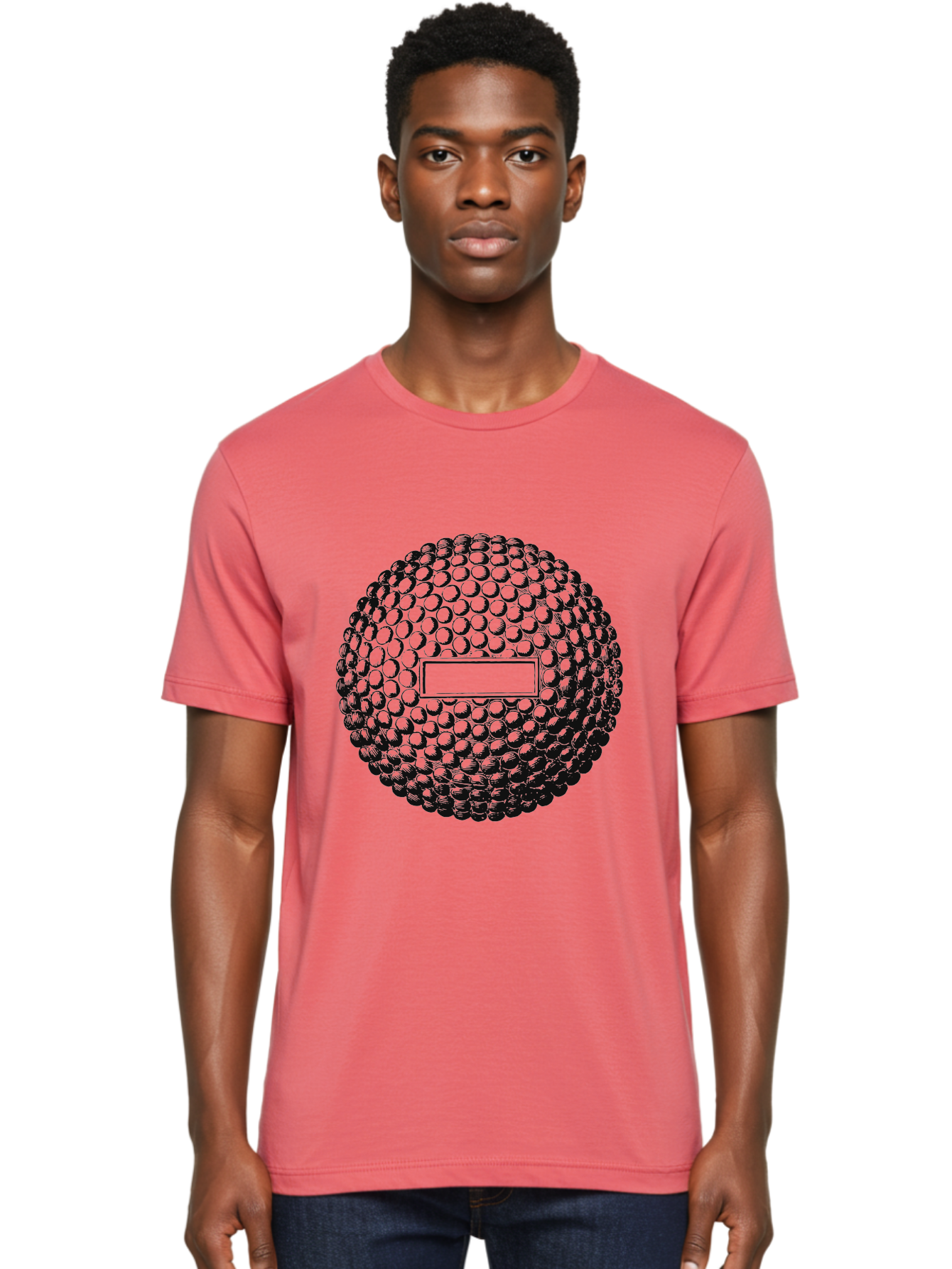 Clubshot Men'S Graphic Tee, 100% Cotton, Comfortable Casual Summer Wear, Machine Washable, Golf Ball, Textured Surface, Dimpled Pattern, Blank Label, Rectangular Shape, 3D Illustration, Graphic Design Element, Sports Imagery, Placeholder Text Aae196 24