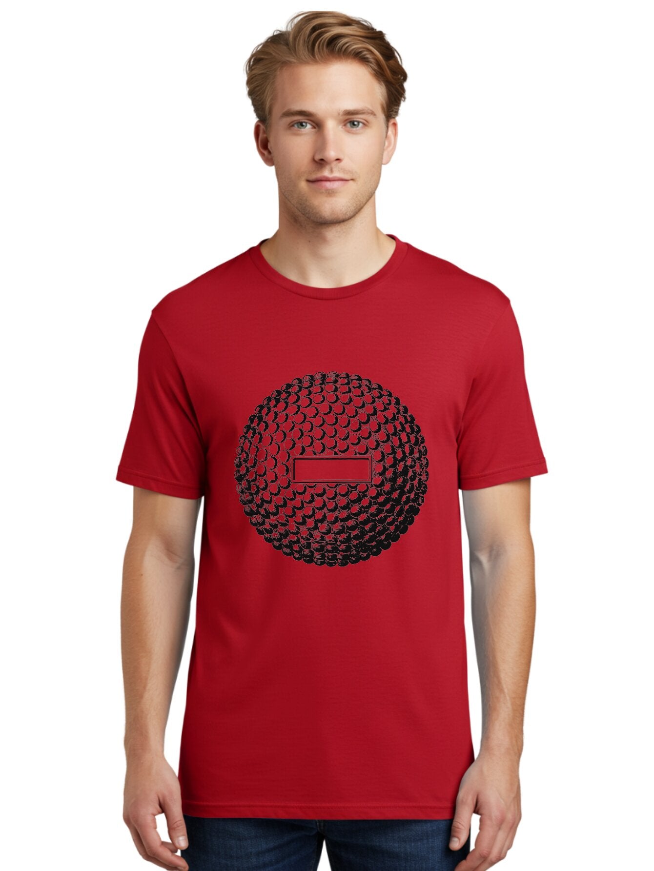 Clubshot Men'S Graphic Tee, 100% Cotton, Comfortable Casual Summer Wear, Machine Washable, Golf Ball, Textured Surface, Dimpled Pattern, Blank Label, Rectangular Shape, 3D Illustration, Graphic Design Element, Sports Imagery, Placeholder Text Aae196 17