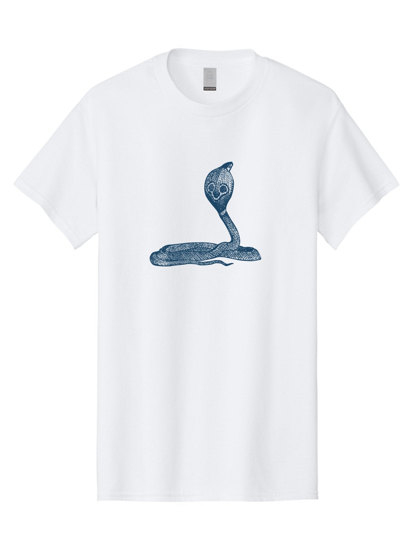 Cobra Ritual Men'S Graphic Tee, 100% Cotton, Comfortable Casual Summer Wear, Machine Washable, Snake With Skull Head, Cobra Art, Reptile Illustration, Coiled Serpent, Danger Sign, Pointy Fangs Aae198 4