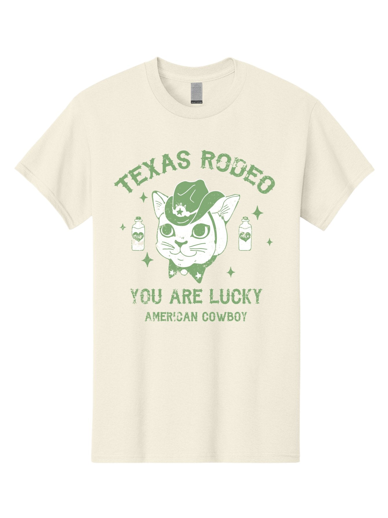 Cowboy Men'S Graphic Tee, 100% Cotton, Comfortable Casual Summer Wear, Machine Washable, Cowboy Cat, Western Wear, Texas Rodeo, Lucky Charm, American Cowboy, Feline Cowboy, Country Style, Cowboy Hat, Star Motif, Whiskey Bottles, Retro Vibe, Aae208 15