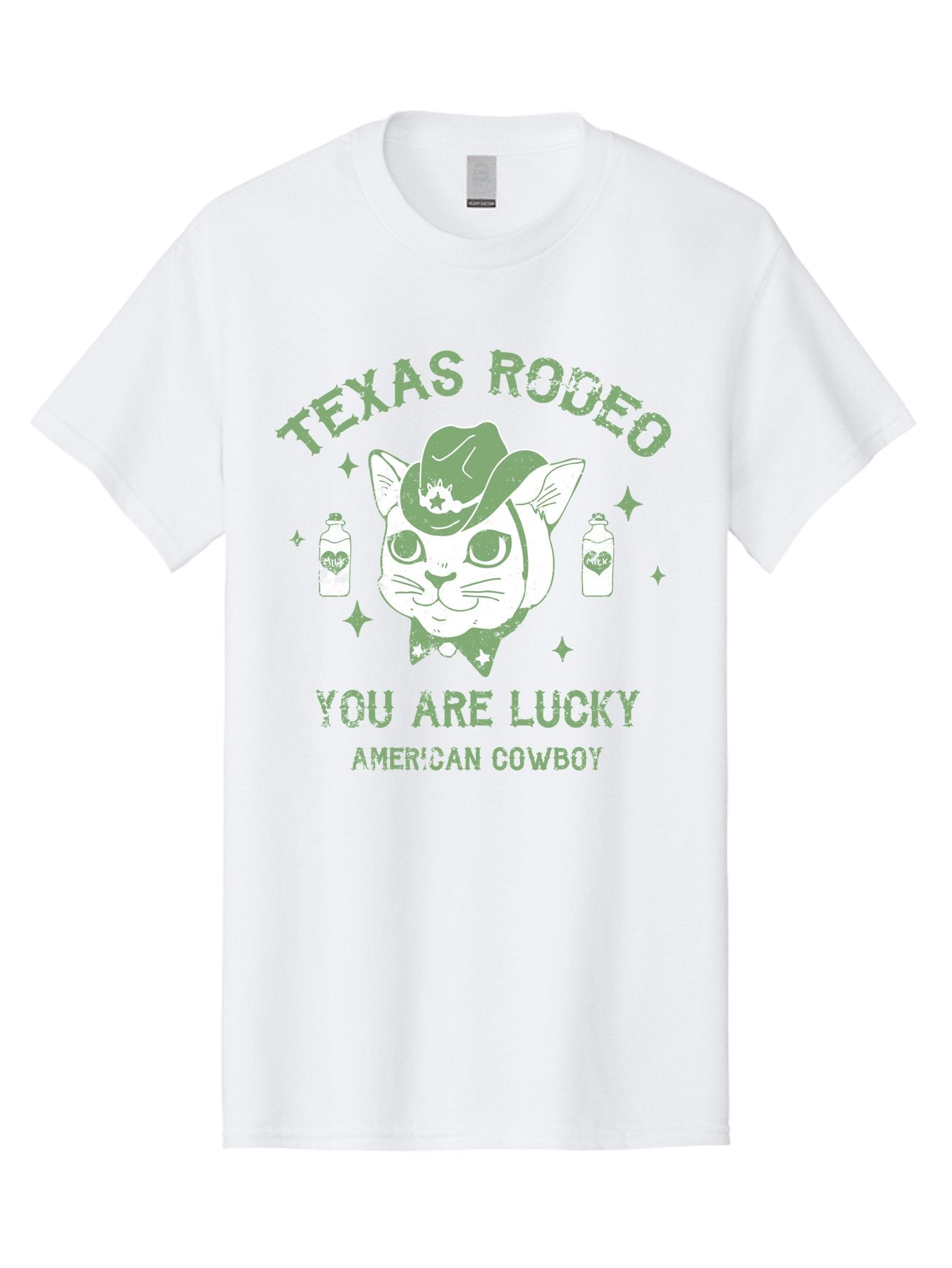 Cowboy Men'S Graphic Tee, 100% Cotton, Comfortable Casual Summer Wear, Machine Washable, Cowboy Cat, Western Wear, Texas Rodeo, Lucky Charm, American Cowboy, Feline Cowboy, Country Style, Cowboy Hat, Star Motif, Whiskey Bottles, Retro Vibe, Aae208 10