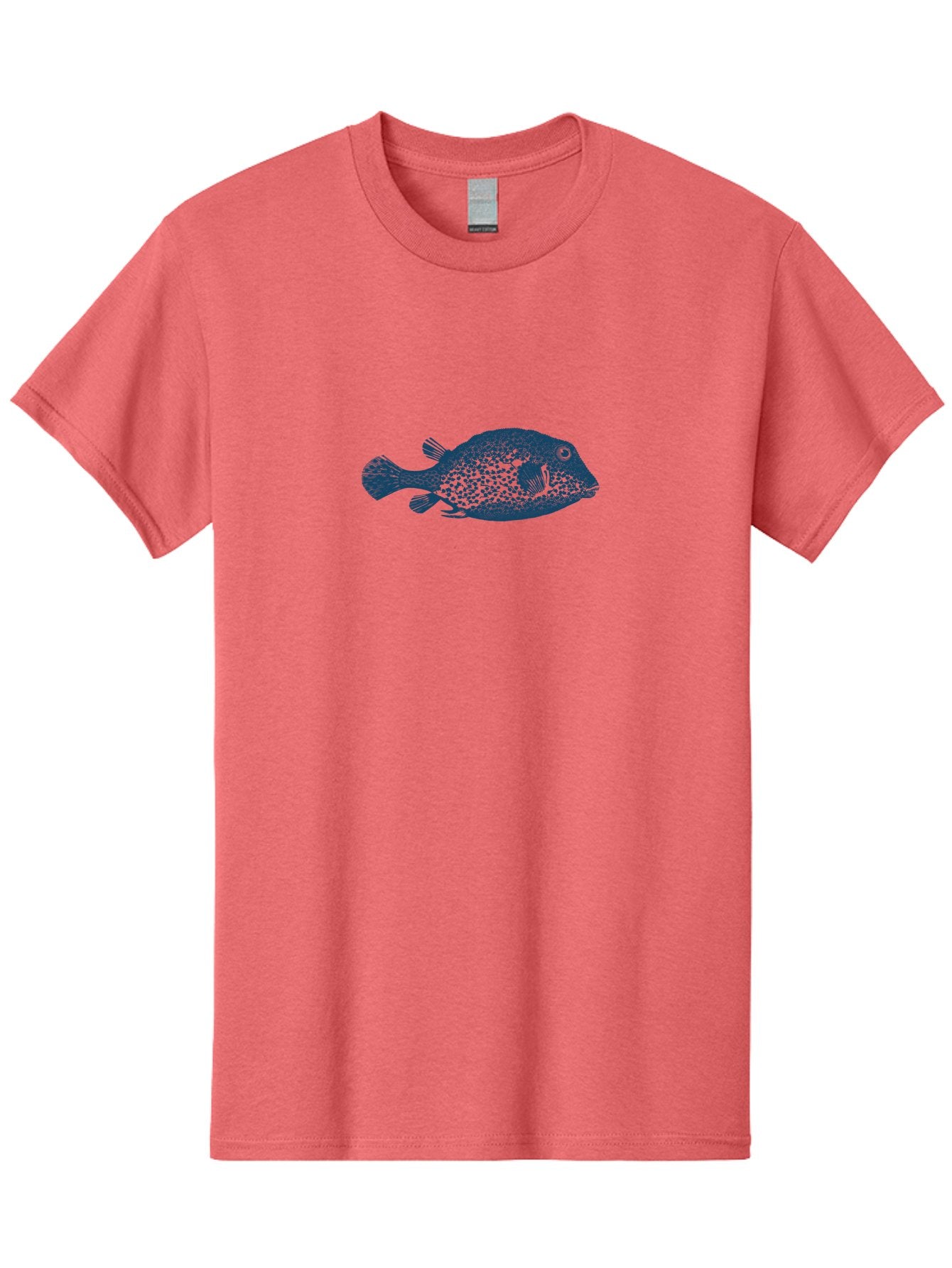 Cragfish Men'S Graphic Tee, 100% Cotton, Comfortable Casual Summer Wear, Machine Washable, Blue Fish, Spotted Fish, Marine Life, Ocean Creature, Fish Silhouette, Aquatic Animal, Underwater World, Wildlife Art, Fish Illustration Aae209 14