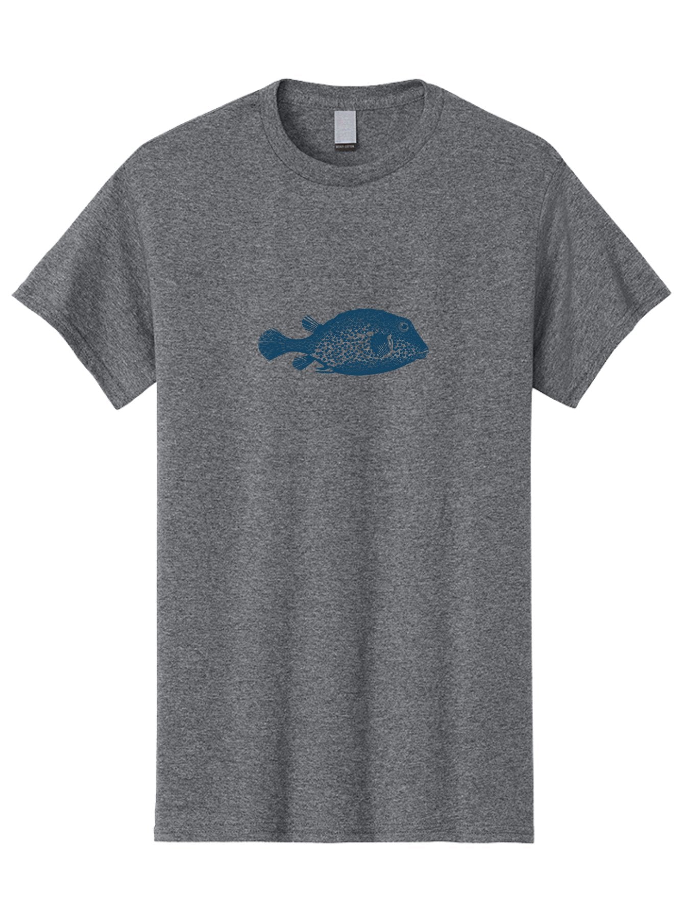 Cragfish Men'S Graphic Tee, 100% Cotton, Comfortable Casual Summer Wear, Machine Washable, Blue Fish, Spotted Fish, Marine Life, Ocean Creature, Fish Silhouette, Aquatic Animal, Underwater World, Wildlife Art, Fish Illustration Aae209 10