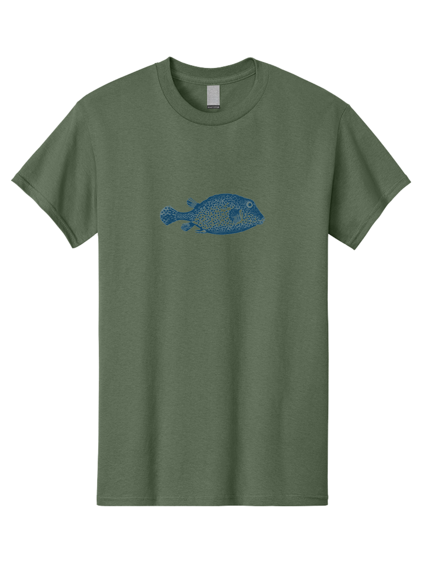 Cragfish Men'S Graphic Tee, 100% Cotton, Comfortable Casual Summer Wear, Machine Washable, Blue Fish, Spotted Fish, Marine Life, Ocean Creature, Fish Silhouette, Aquatic Animal, Underwater World, Wildlife Art, Fish Illustration Aae209 21