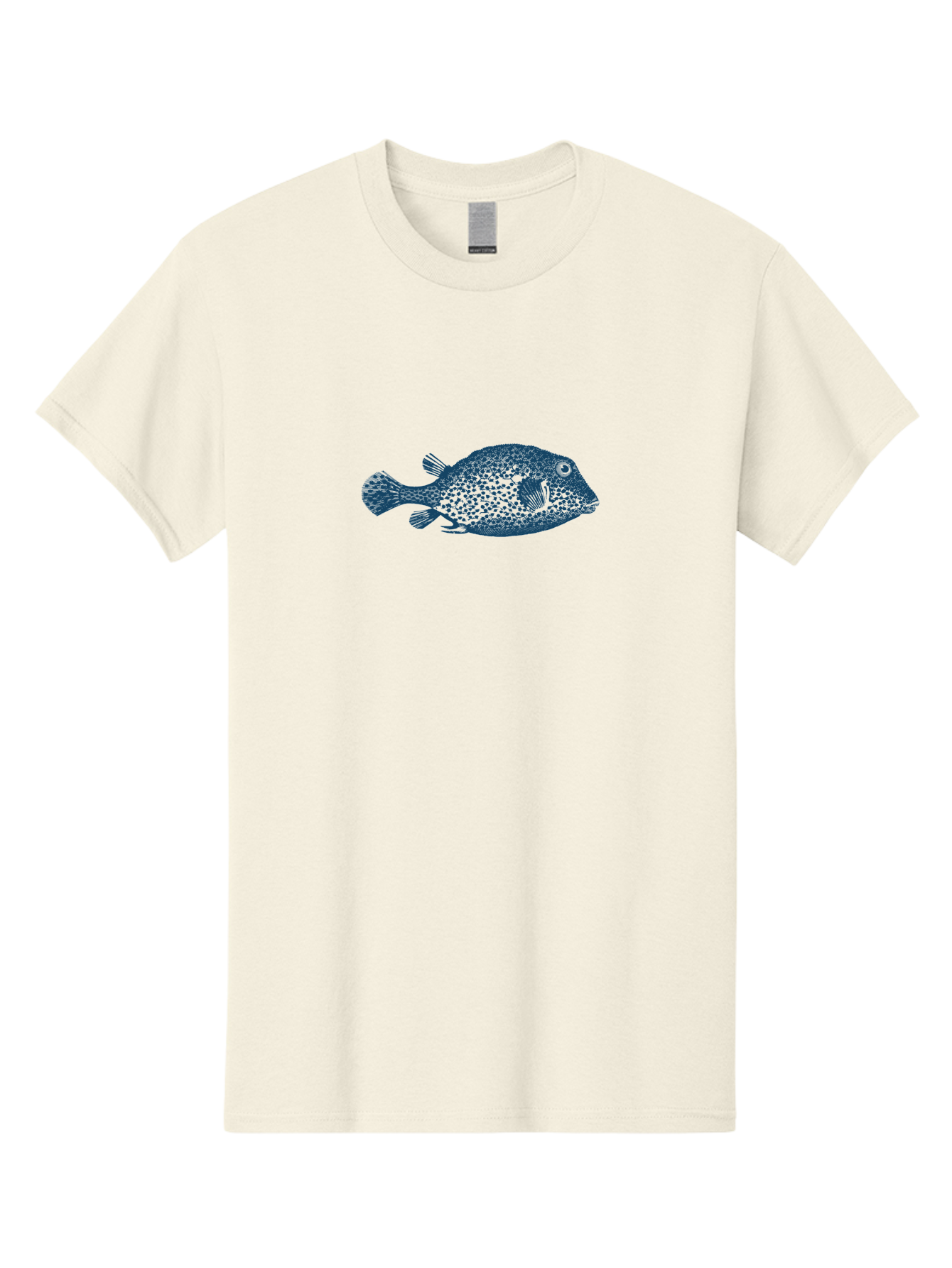 Cragfish Men'S Graphic Tee, 100% Cotton, Comfortable Casual Summer Wear, Machine Washable, Blue Fish, Spotted Fish, Marine Life, Ocean Creature, Fish Silhouette, Aquatic Animal, Underwater World, Wildlife Art, Fish Illustration Aae209 17
