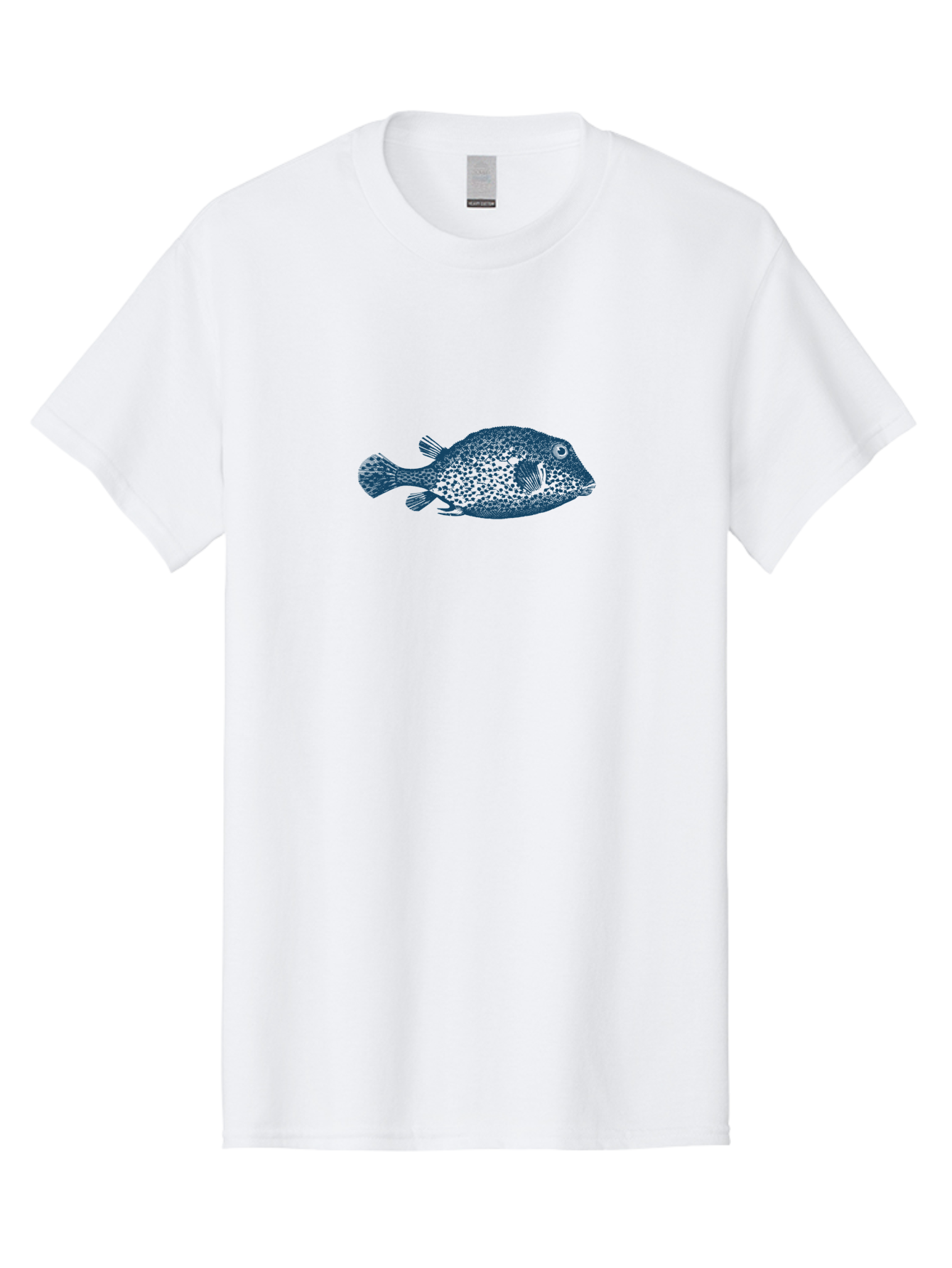 Cragfish Men'S Graphic Tee, 100% Cotton, Comfortable Casual Summer Wear, Machine Washable, Blue Fish, Spotted Fish, Marine Life, Ocean Creature, Fish Silhouette, Aquatic Animal, Underwater World, Wildlife Art, Fish Illustration Aae209 23