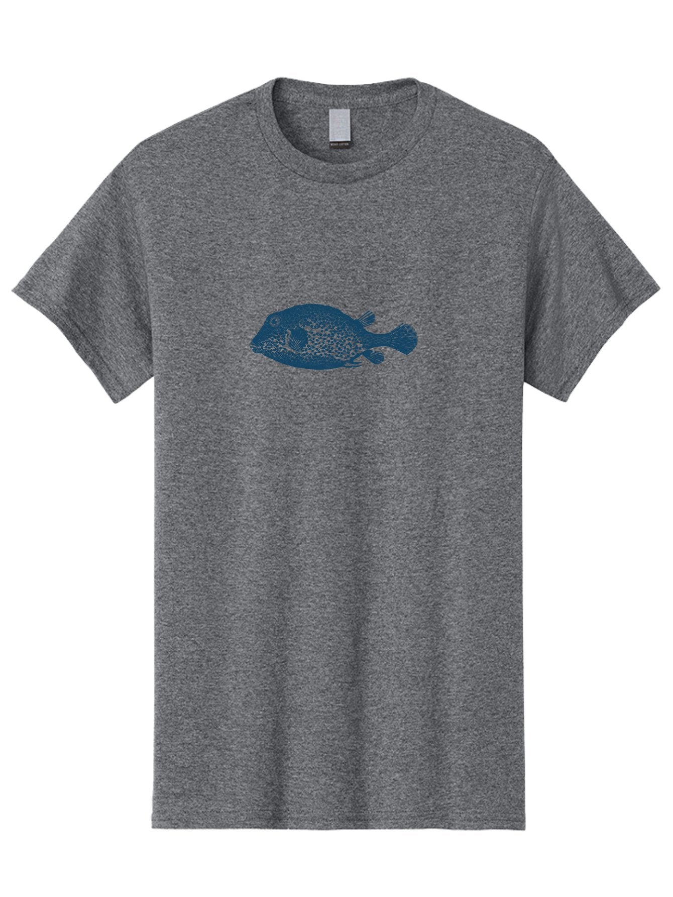Cragfish 2 Men'S Graphic Tee, 100% Cotton, Comfortable Casual Summer Wear, Machine Washable, Stylized Fish, Blue Fish Graphic, Spotted Fish, Ocean Creature, Aquatic Life, Digital Art, Marine Animal Aae210 13