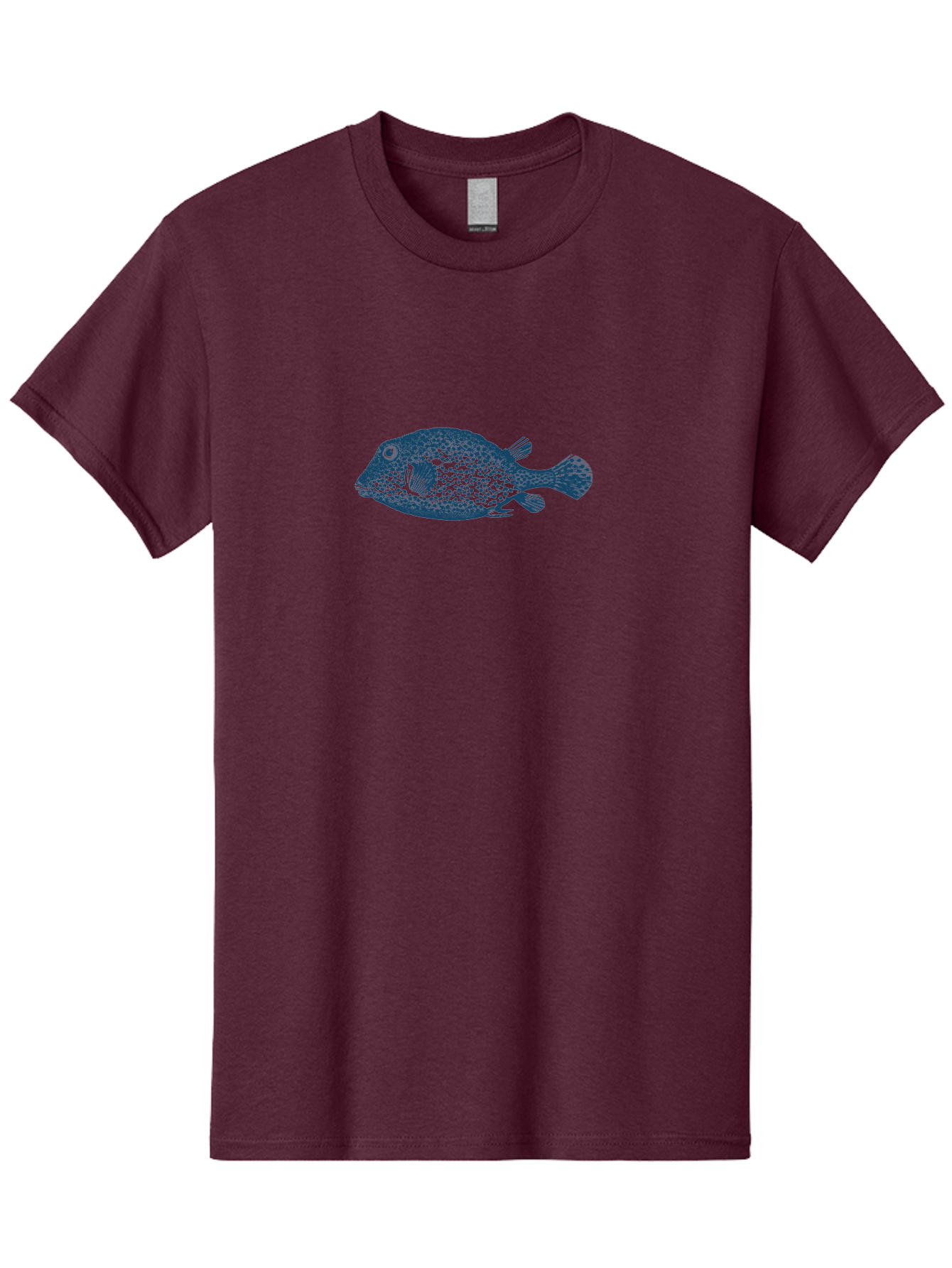 Cragfish 2 Men'S Graphic Tee, 100% Cotton, Comfortable Casual Summer Wear, Machine Washable, Stylized Fish, Blue Fish Graphic, Spotted Fish, Ocean Creature, Aquatic Life, Digital Art, Marine Animal Aae210 19