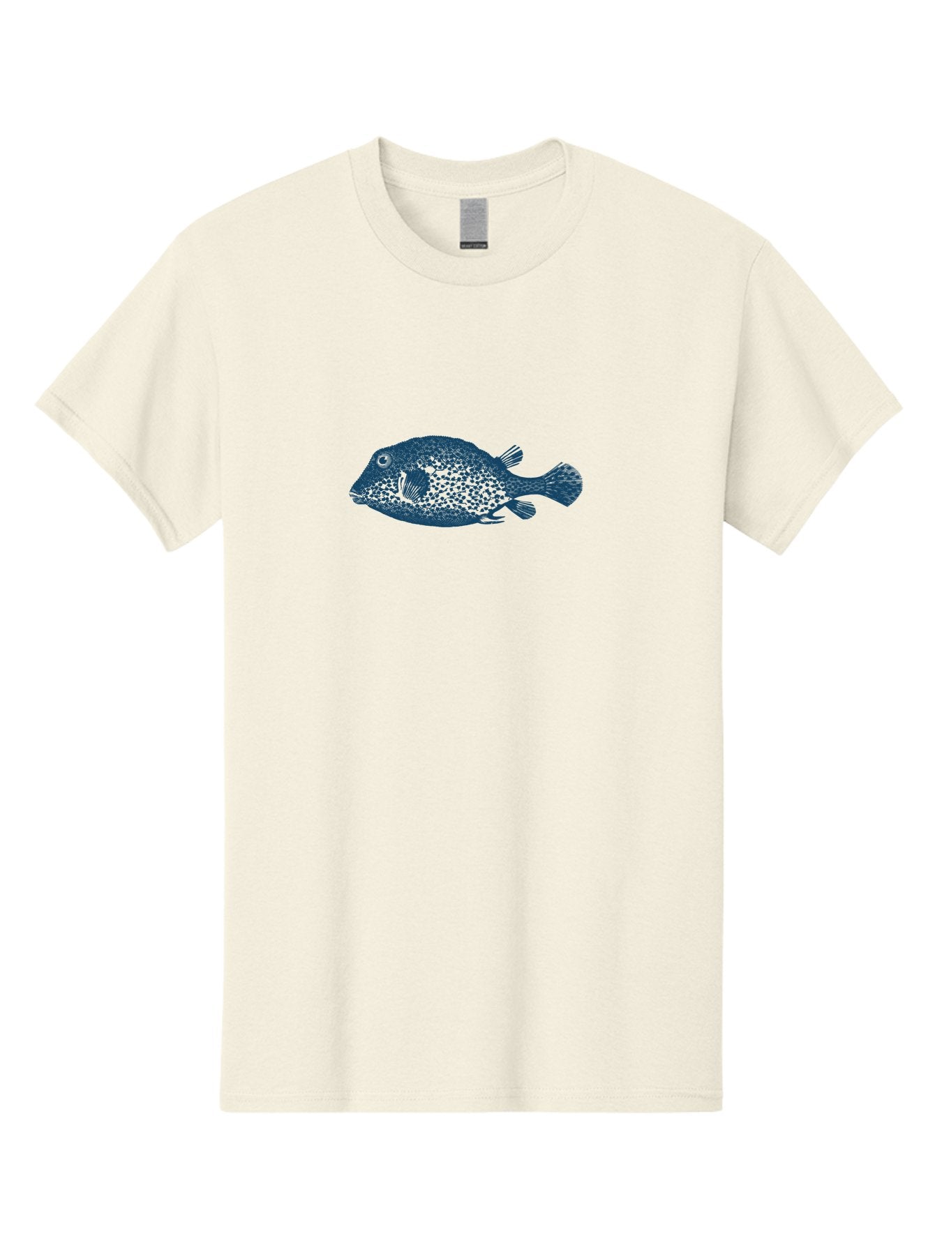 Cragfish 2 Men'S Graphic Tee, 100% Cotton, Comfortable Casual Summer Wear, Machine Washable, Stylized Fish, Blue Fish Graphic, Spotted Fish, Ocean Creature, Aquatic Life, Digital Art, Marine Animal Aae210 10