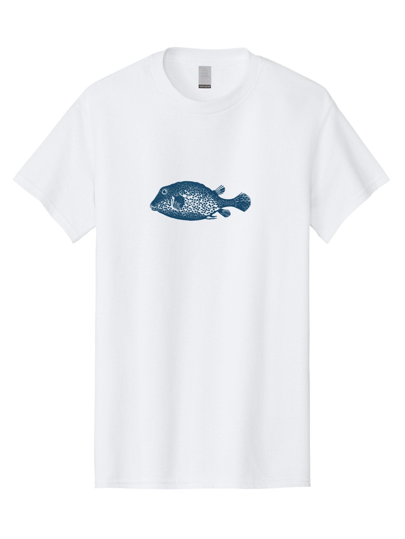 Cragfish 2 Men'S Graphic Tee, 100% Cotton, Comfortable Casual Summer Wear, Machine Washable, Stylized Fish, Blue Fish Graphic, Spotted Fish, Ocean Creature, Aquatic Life, Digital Art, Marine Animal Aae210 14