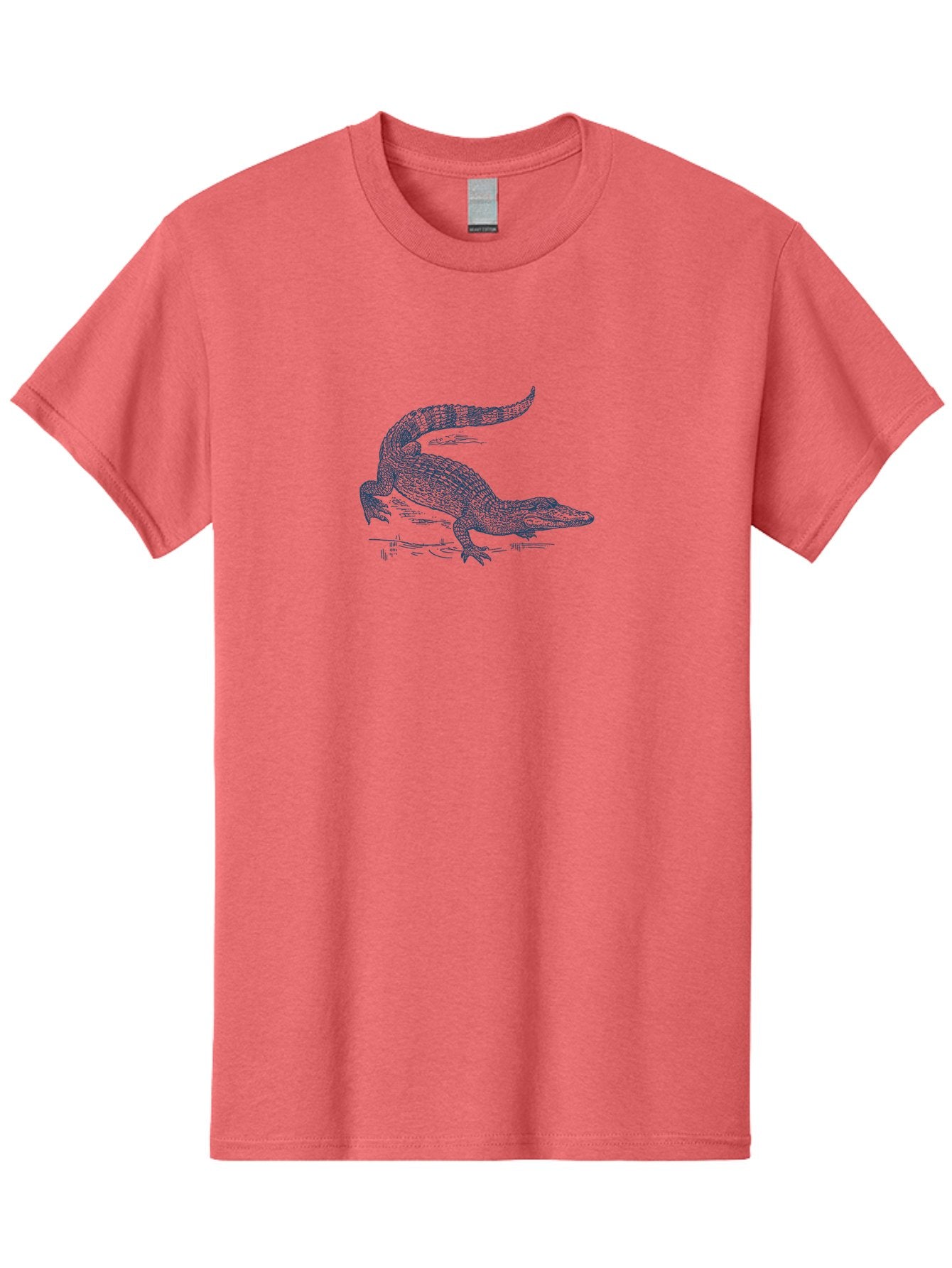 Crocodile Driftwalk Men'S Graphic Tee, 100% Cotton, Comfortable Casual Summer Wear, Machine Washable, Crocodile, Reptile, Wildlife, Alligator, Predator, Sharp Teeth, Scaly Skin, Water Creature, Wild Animal, Nature Aae215 6