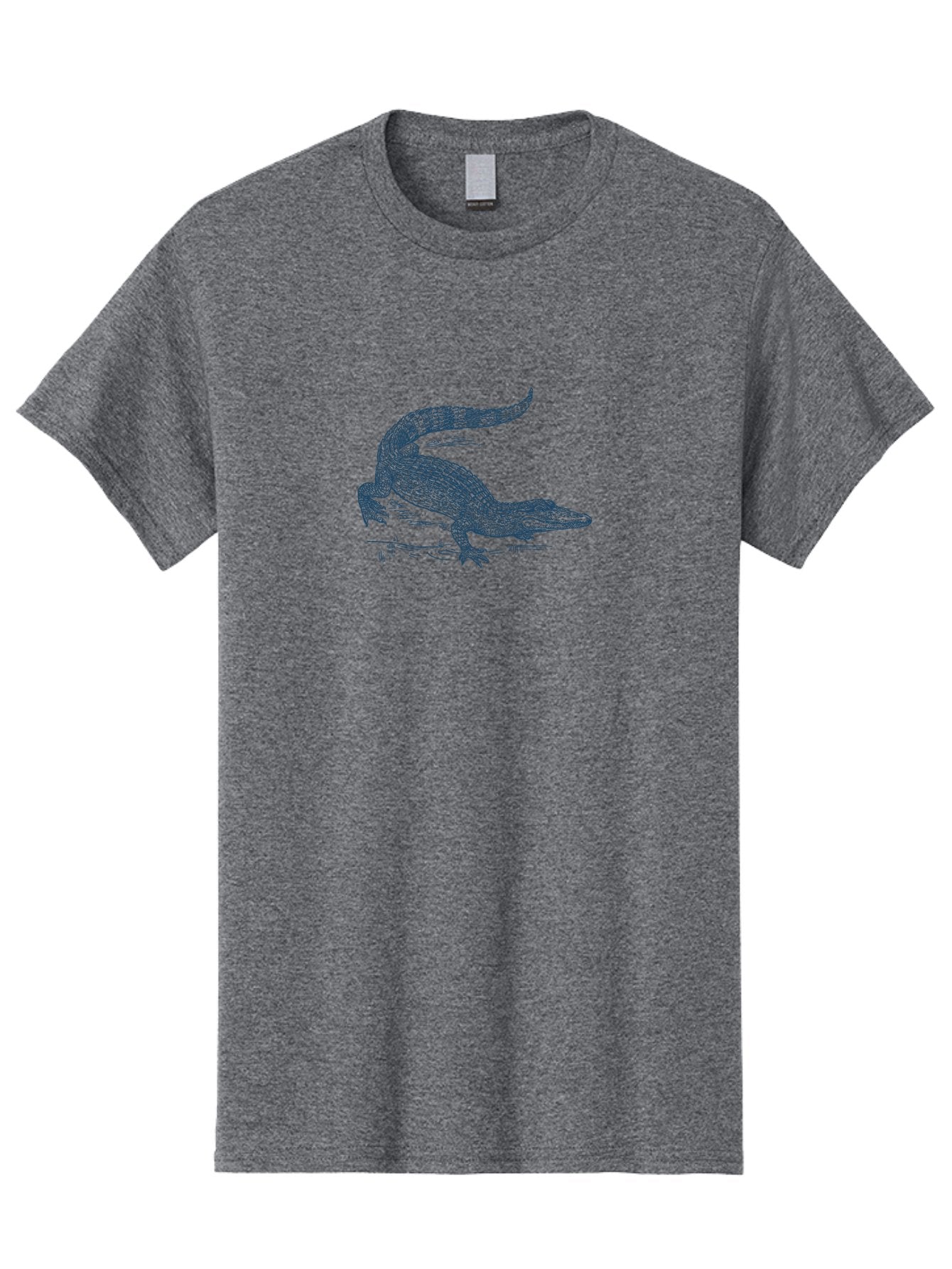 Crocodile Driftwalk Men'S Graphic Tee, 100% Cotton, Comfortable Casual Summer Wear, Machine Washable, Crocodile, Reptile, Wildlife, Alligator, Predator, Sharp Teeth, Scaly Skin, Water Creature, Wild Animal, Nature Aae215 14