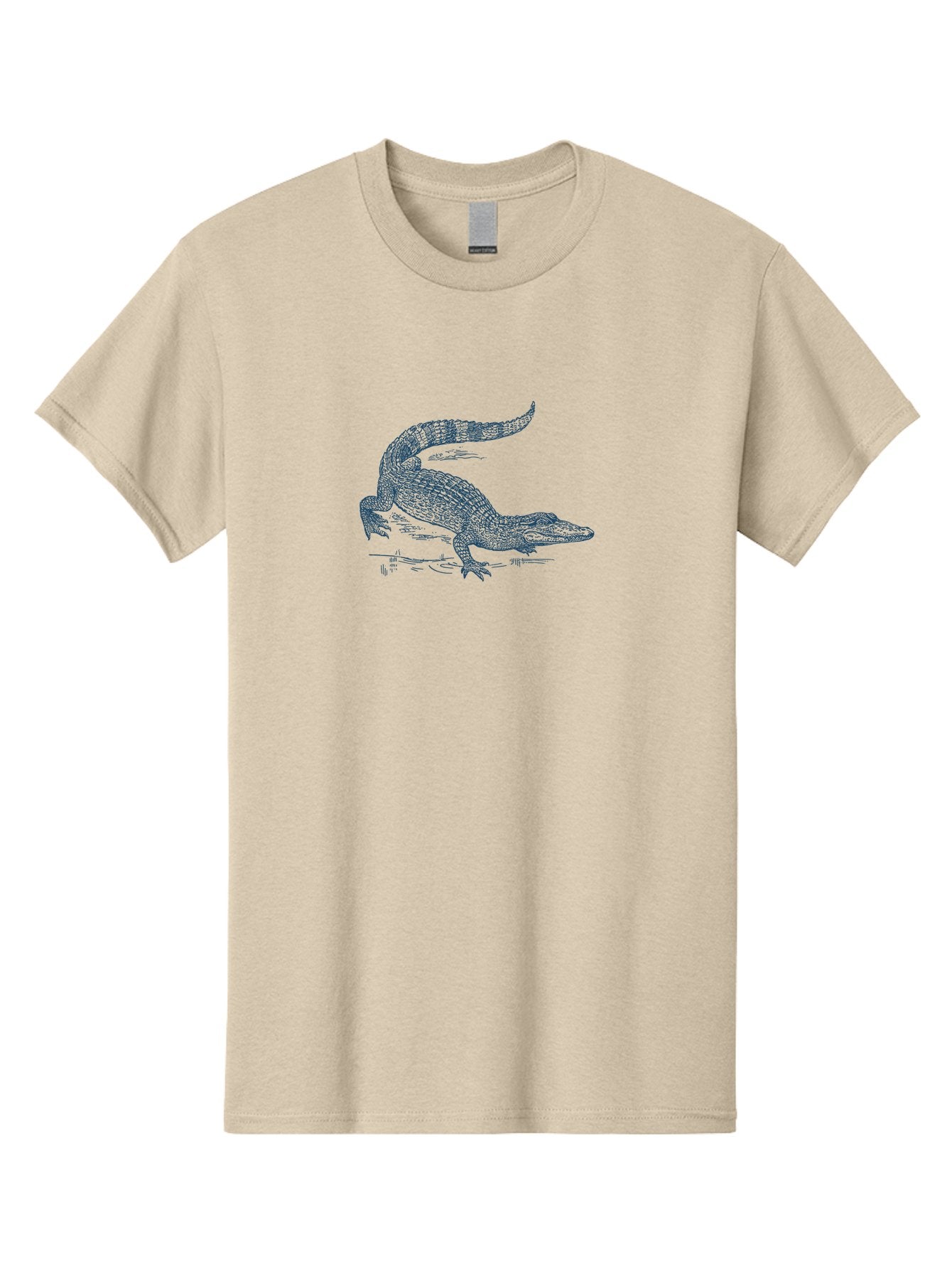 Crocodile Driftwalk Men'S Graphic Tee, 100% Cotton, Comfortable Casual Summer Wear, Machine Washable, Crocodile, Reptile, Wildlife, Alligator, Predator, Sharp Teeth, Scaly Skin, Water Creature, Wild Animal, Nature Aae215 10