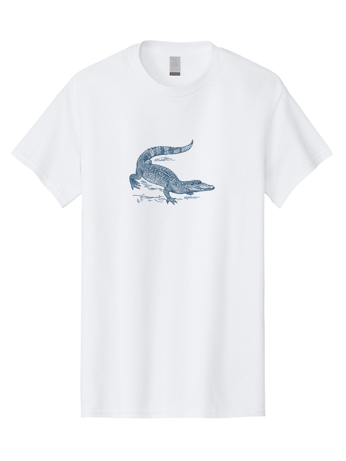 Crocodile Driftwalk Men'S Graphic Tee, 100% Cotton, Comfortable Casual Summer Wear, Machine Washable, Crocodile, Reptile, Wildlife, Alligator, Predator, Sharp Teeth, Scaly Skin, Water Creature, Wild Animal, Nature Aae215 11
