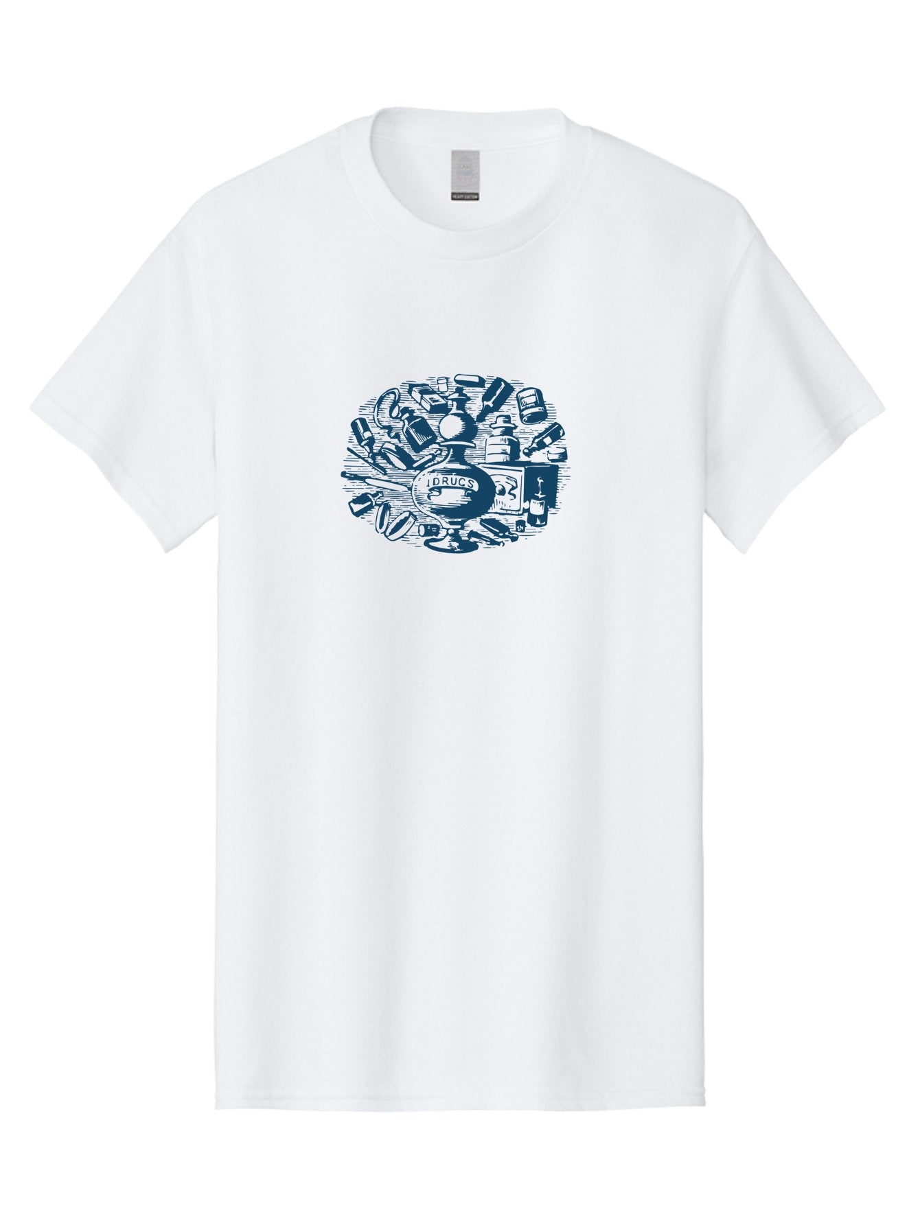 Cure & Chaos Men'S Graphic Tee, 100% Cotton, Comfortable Casual Summer Wear, Machine Washable, Prescription Medication, Medical Supplies, Pharmacy Items, Drug Paraphernalia, Pill Bottles, Medical Equipment, Healthcare Products, Pharmaceuticals Aae220 6