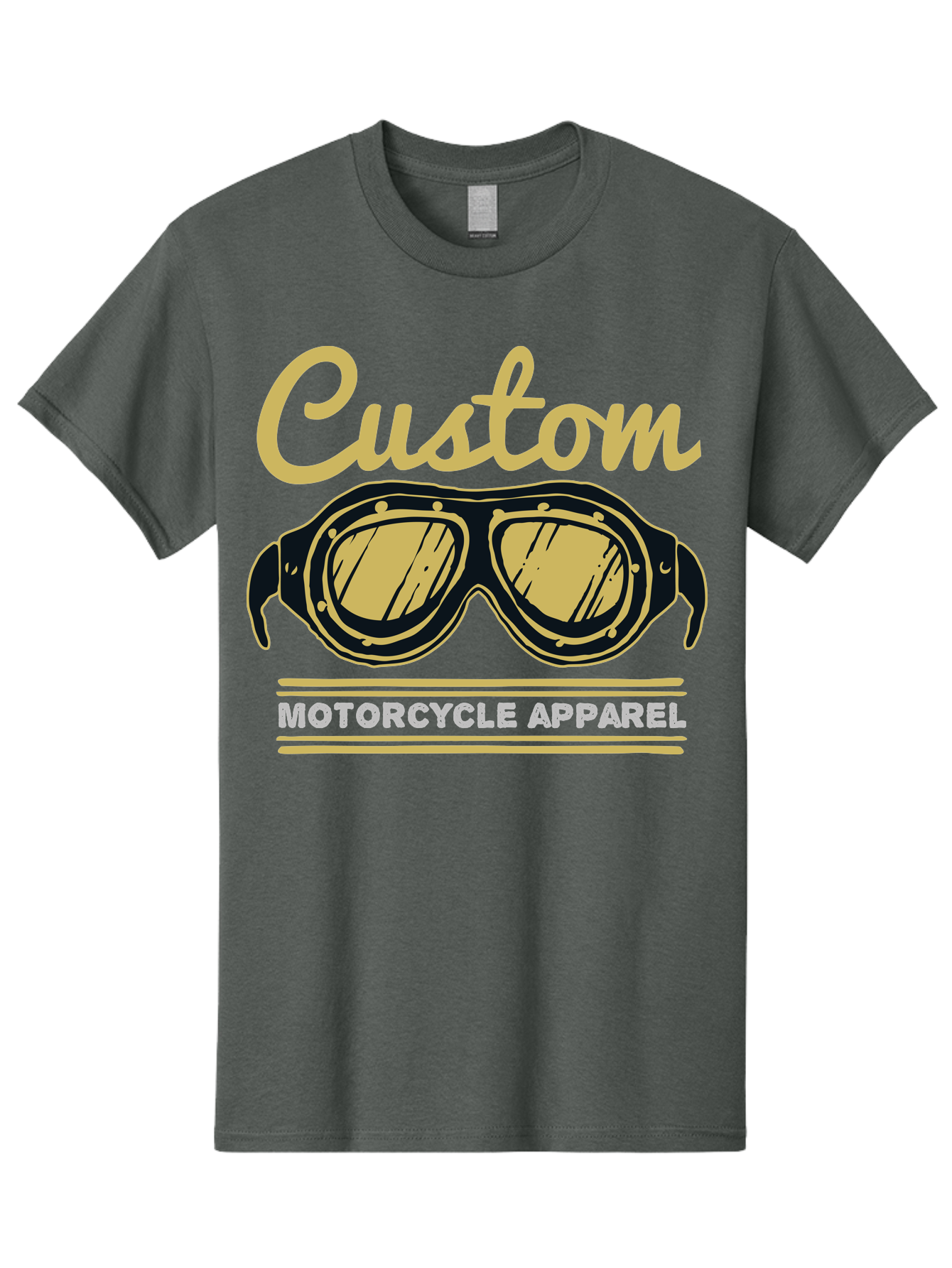 Custom Apparel Men'S Graphic Tee, 100% Cotton, Comfortable Casual Summer Wear, Machine Washable, Vintage Motorcycle Goggles, Custom Apparel, Biker Accessories, Retro Style, Motorcycle Culture, Custom Clothing Aae221 5