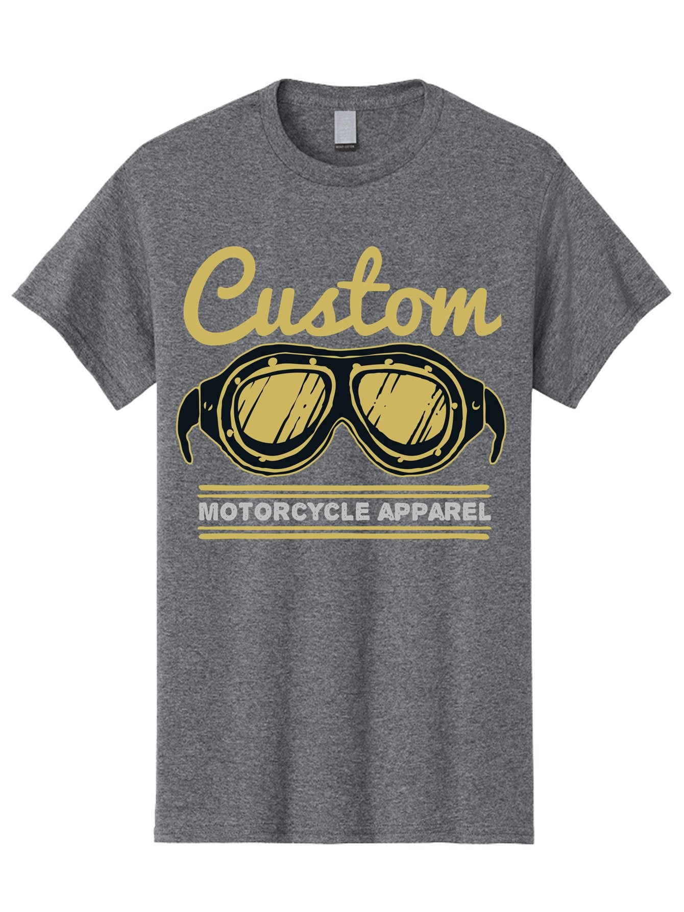 Custom Apparel Men'S Graphic Tee, 100% Cotton, Comfortable Casual Summer Wear, Machine Washable, Vintage Motorcycle Goggles, Custom Apparel, Biker Accessories, Retro Style, Motorcycle Culture, Custom Clothing Aae221 3