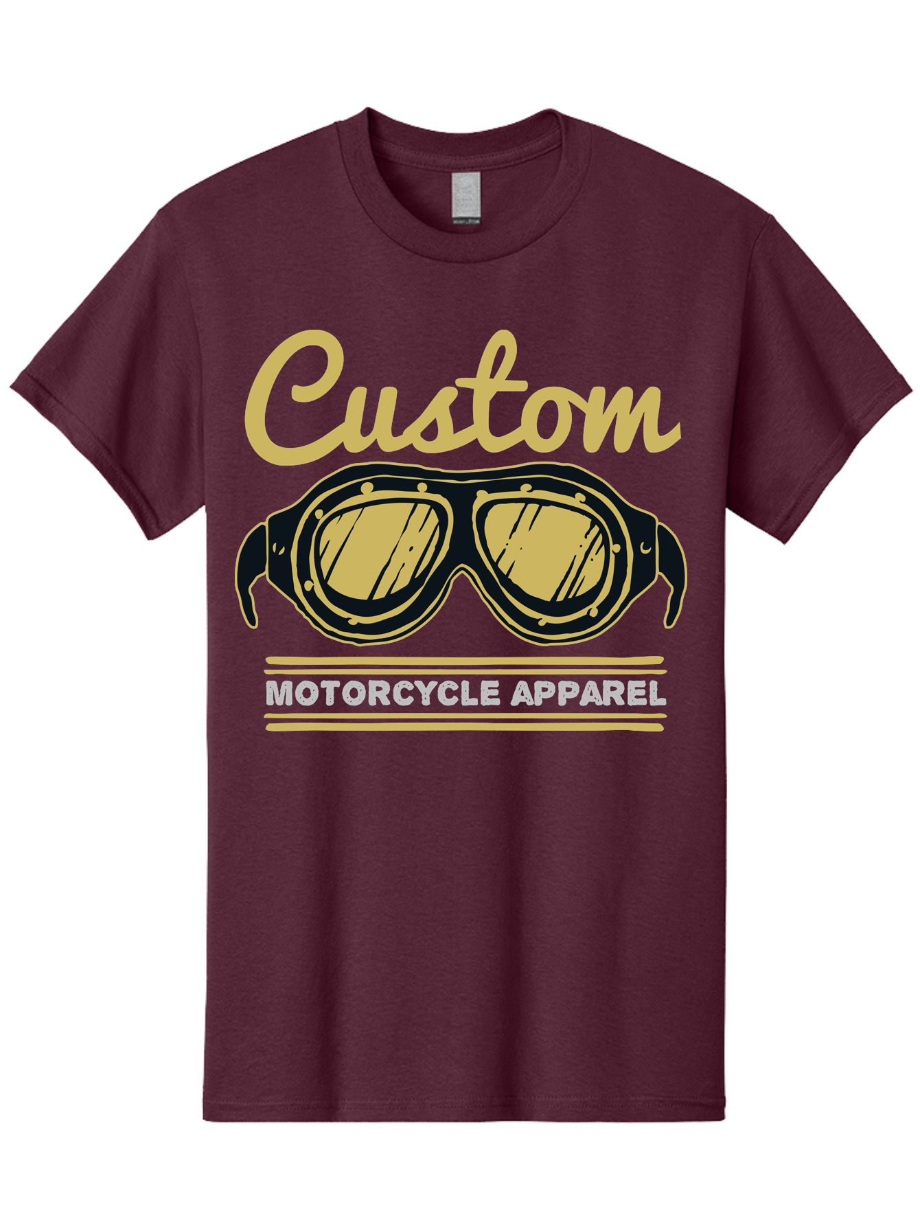 Custom Apparel Men'S Graphic Tee, 100% Cotton, Comfortable Casual Summer Wear, Machine Washable, Vintage Motorcycle Goggles, Custom Apparel, Biker Accessories, Retro Style, Motorcycle Culture, Custom Clothing Aae221 19