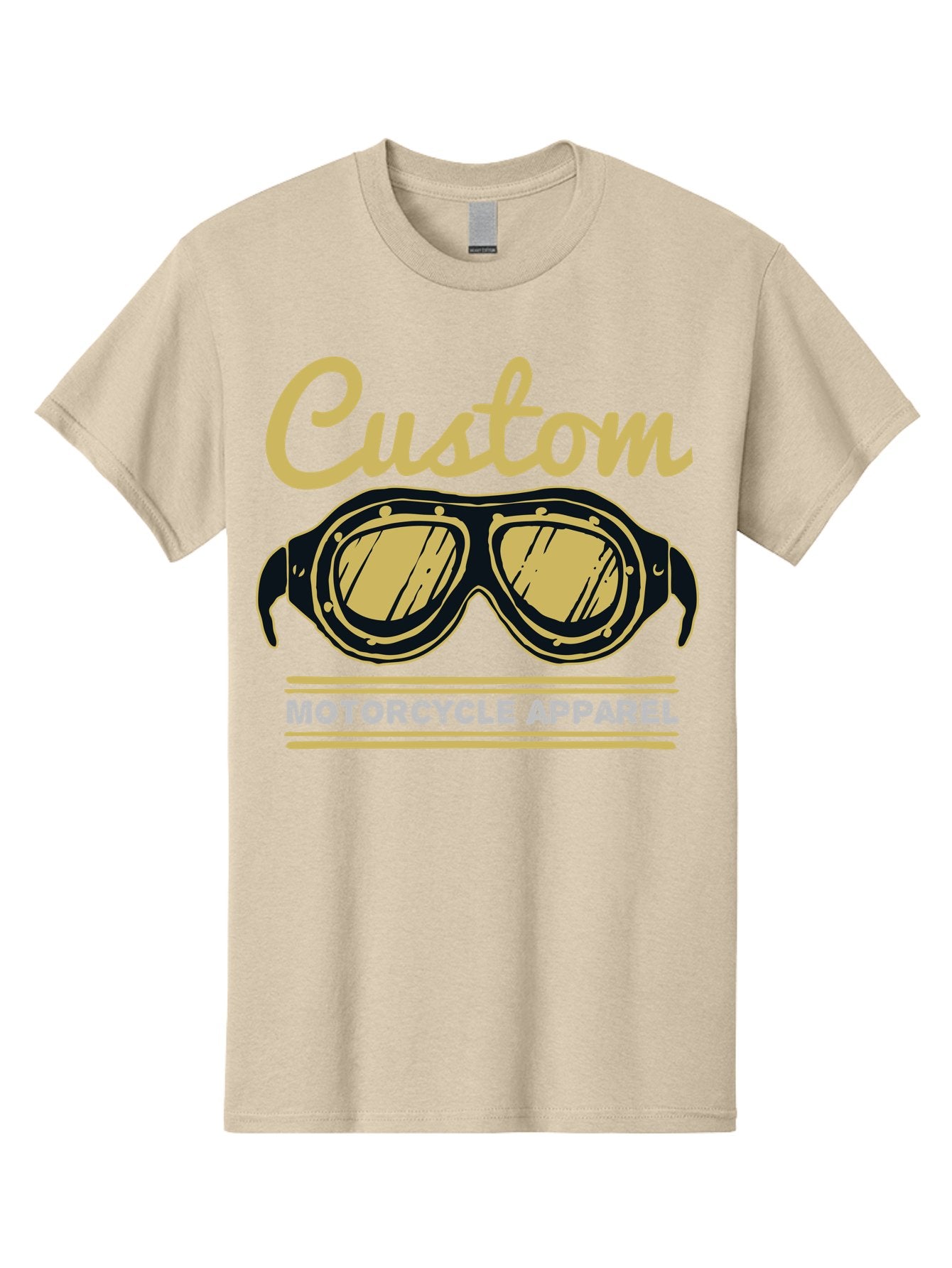 Custom Apparel Men'S Graphic Tee, 100% Cotton, Comfortable Casual Summer Wear, Machine Washable, Vintage Motorcycle Goggles, Custom Apparel, Biker Accessories, Retro Style, Motorcycle Culture, Custom Clothing Aae221 7