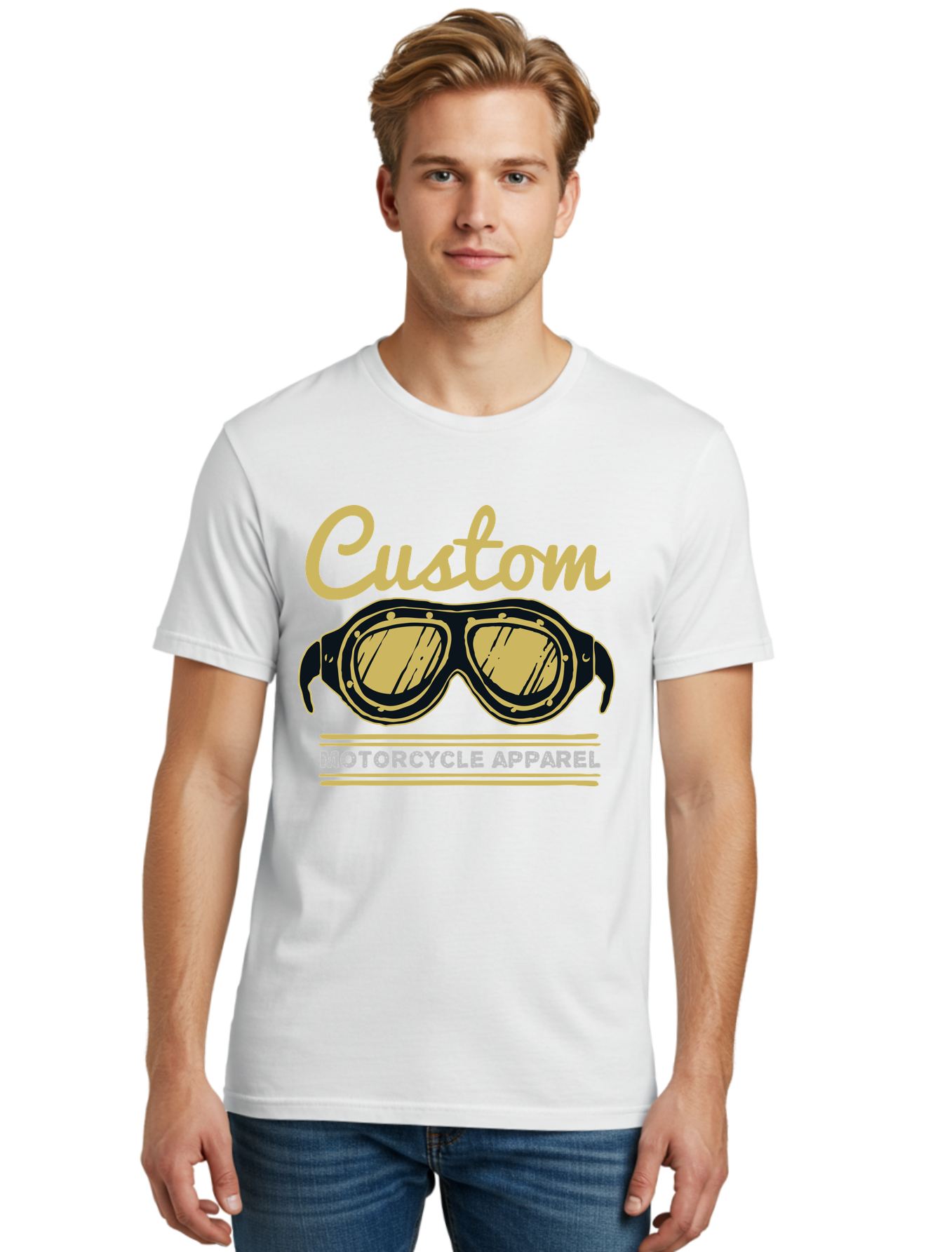 Custom Apparel Men'S Graphic Tee, 100% Cotton, Comfortable Casual Summer Wear, Machine Washable, Vintage Motorcycle Goggles, Custom Apparel, Biker Accessories, Retro Style, Motorcycle Culture, Custom Clothing Aae221 10