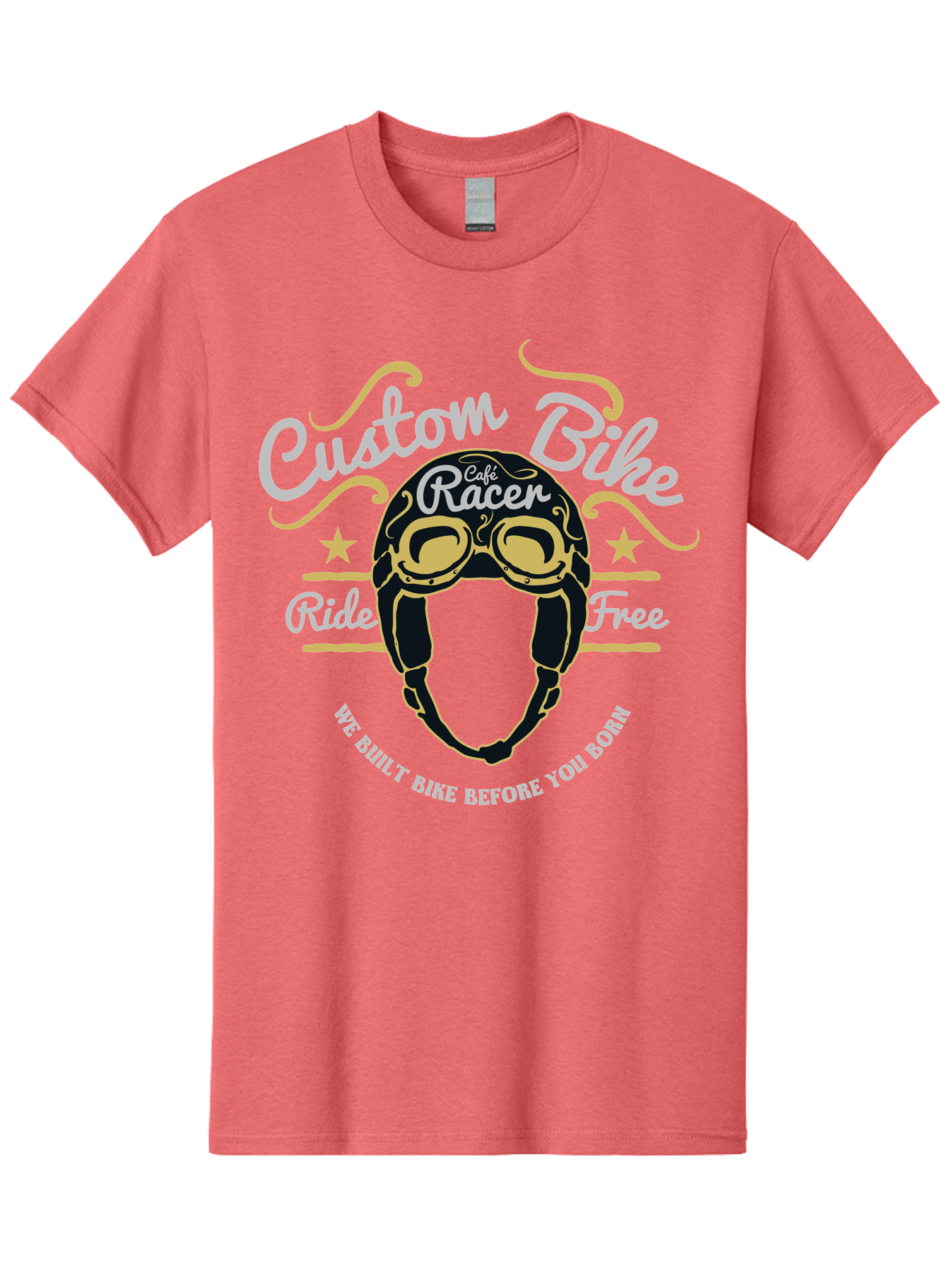 Custom Bike Men'S Graphic Tee, 100% Cotton, Comfortable Casual Summer Wear, Machine Washable, Custom Bike, Cafe Racer, Bicycle Helmet, Ride Free, Cycling Culture, Biker Lifestyle, Vintage Bike, Custom Motorcycle Aae222 29
